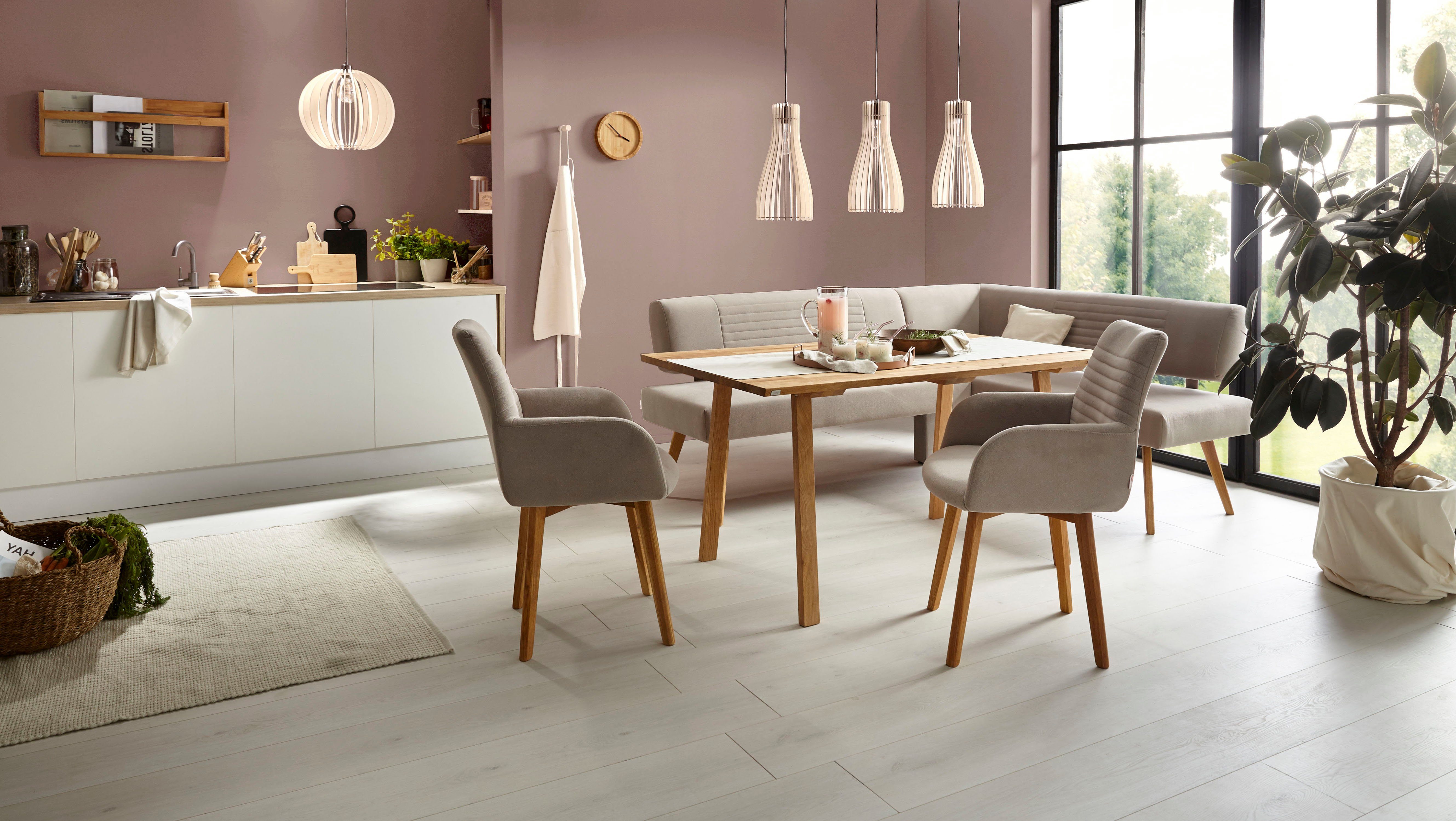 OTTO products Hoekbank Alessja Breedte lange zijde 192 of 212 cm, frame van massief eiken