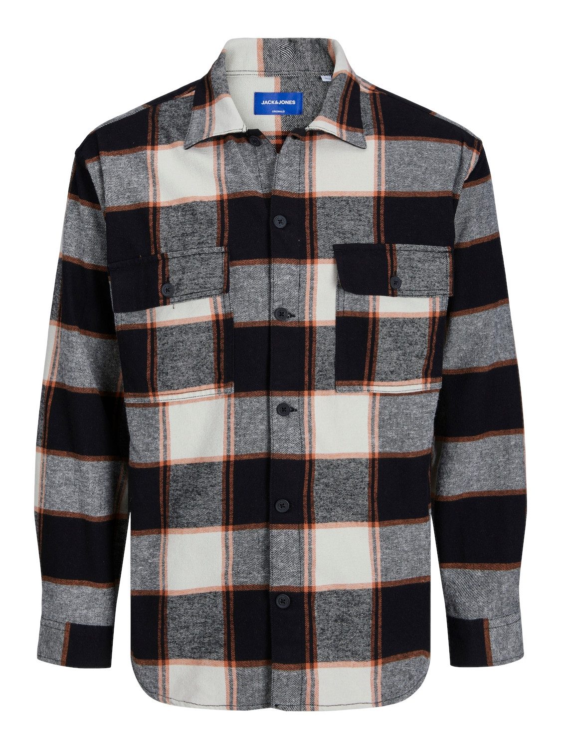 Jack & Jones Overhemd met lange mouwen JORBLAFRI CHECK OVERSHIRT LS BF heren overhemden maat S grijs