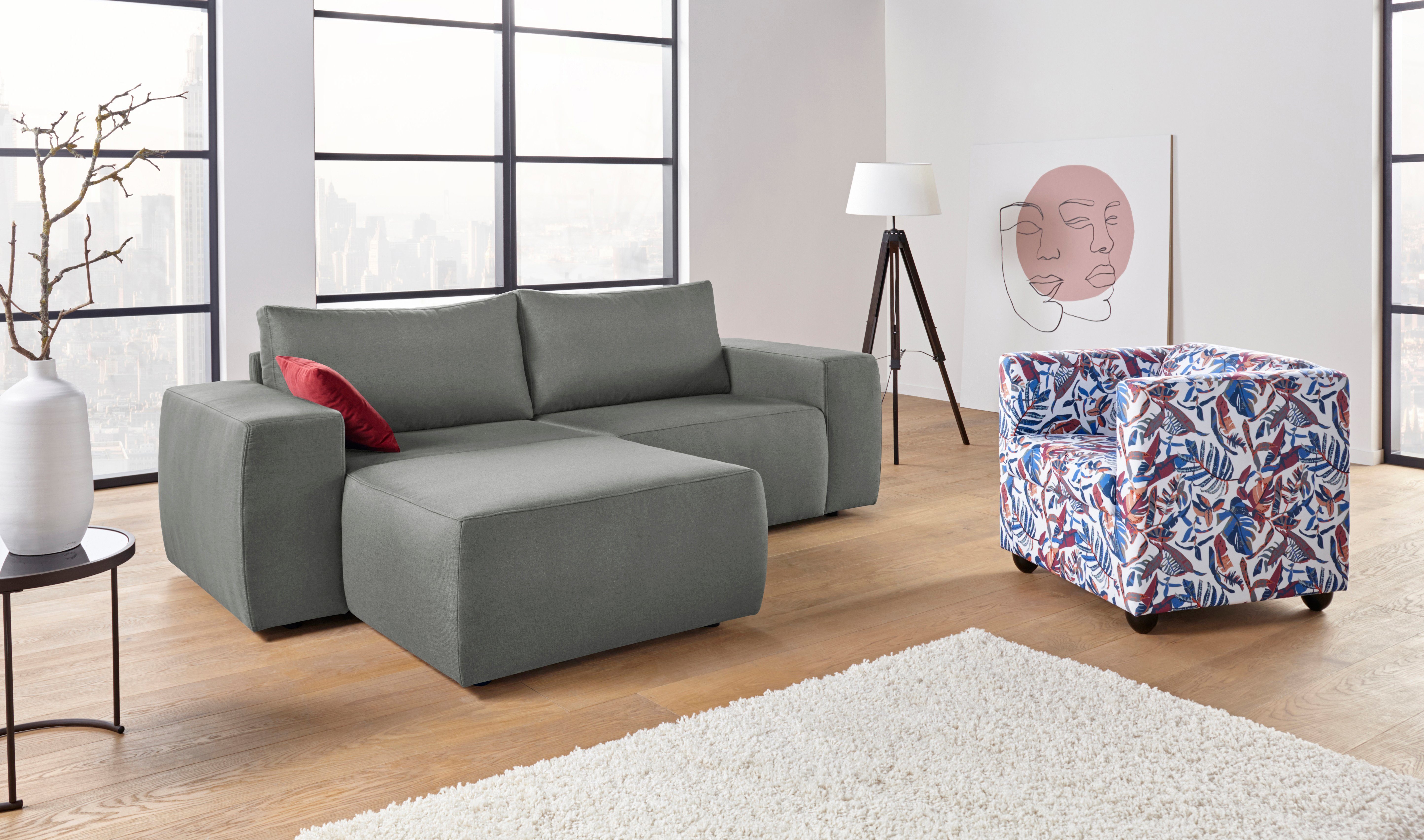 LOOKS BY WOLFGANG JOOP Hoekbank LooksII L-vorm rechtlijnig en comfortabel