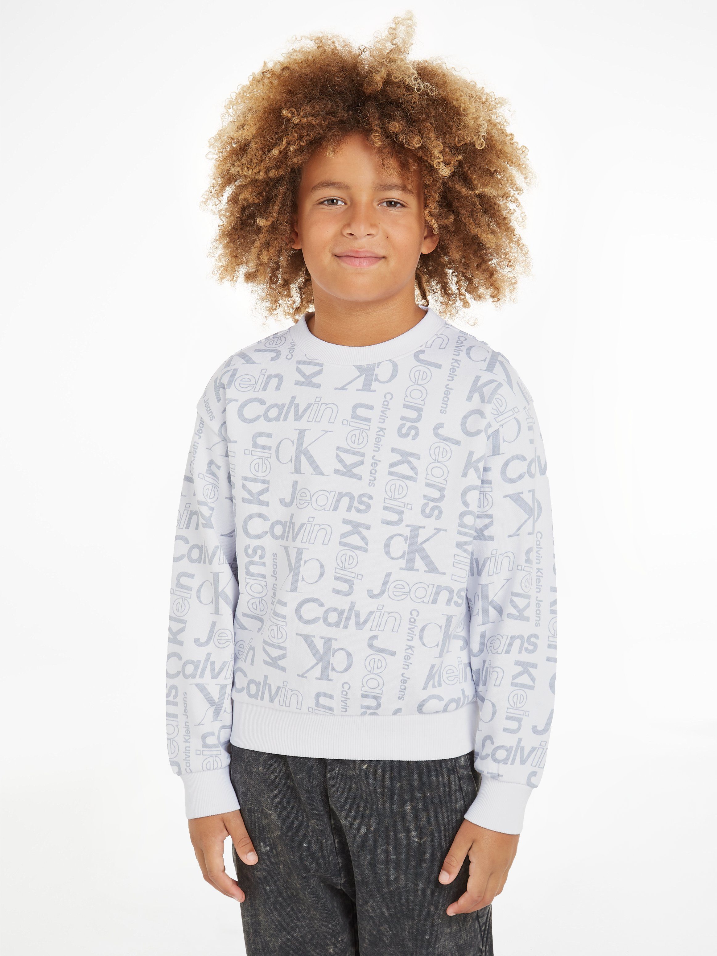 Calvin Klein Jeans Sweatshirt met all-over labelmotief