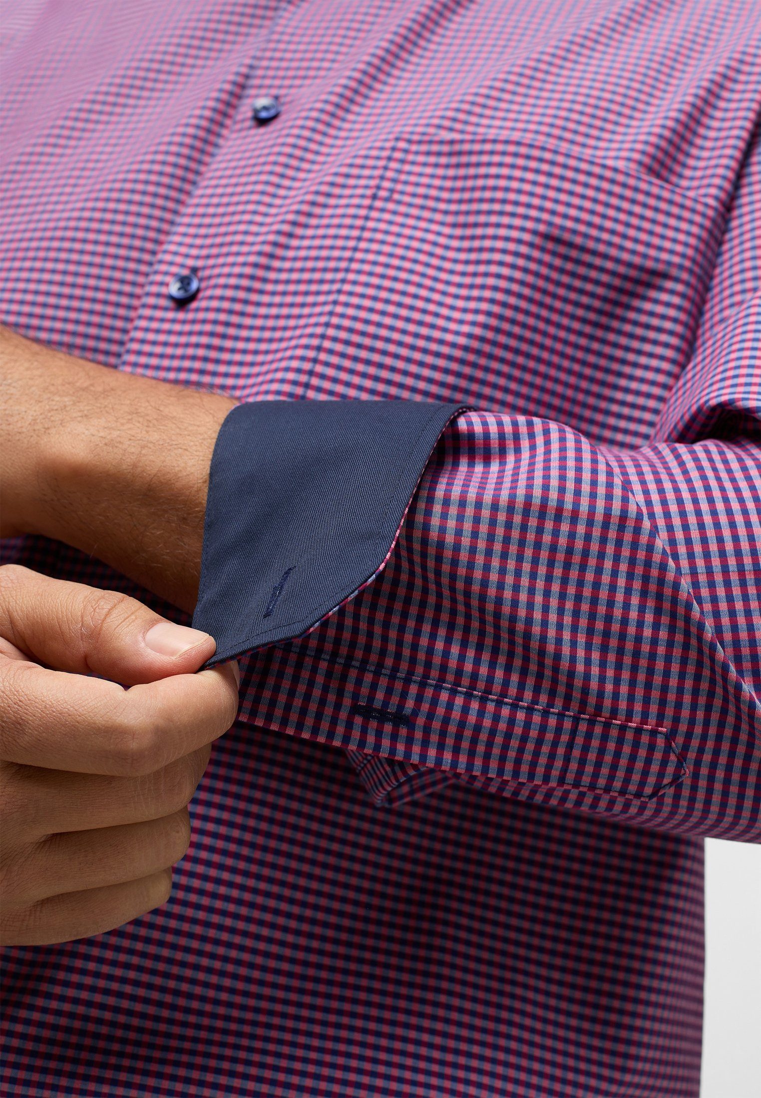 Eterna Overhemd met lange mouwen Comfort fit NON IRON (strijkvrij)