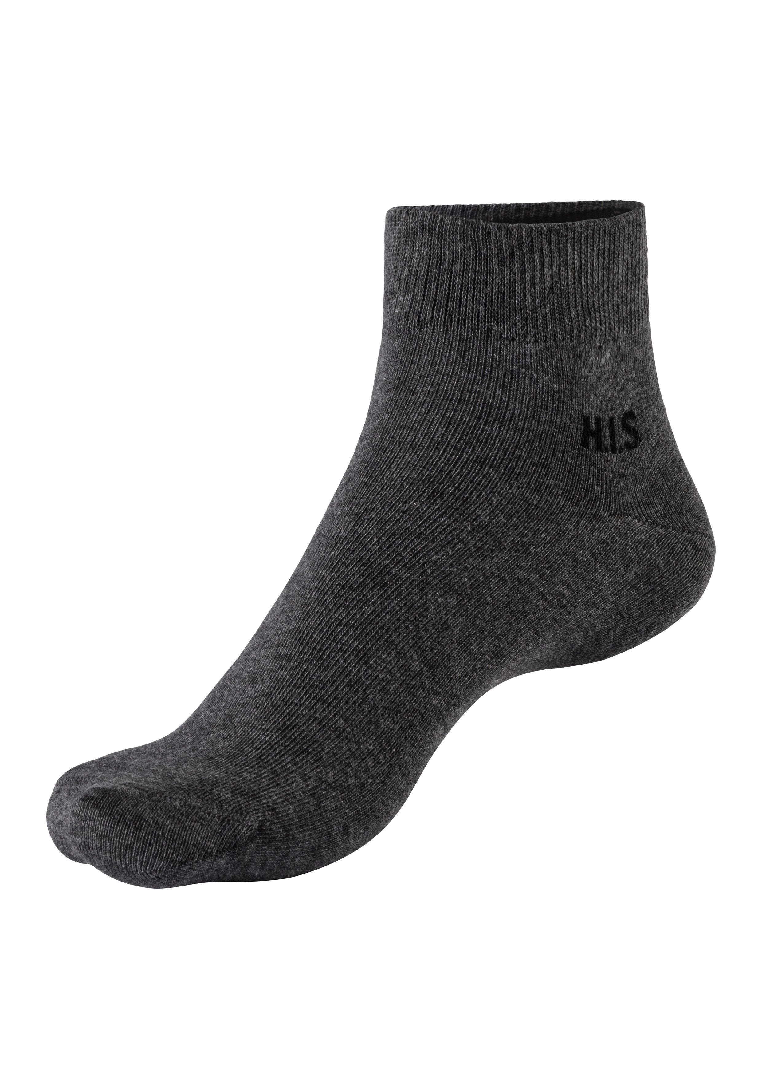 H.I.S Korte sokken met gekleurde binnenkant van de band (set 10 paar)