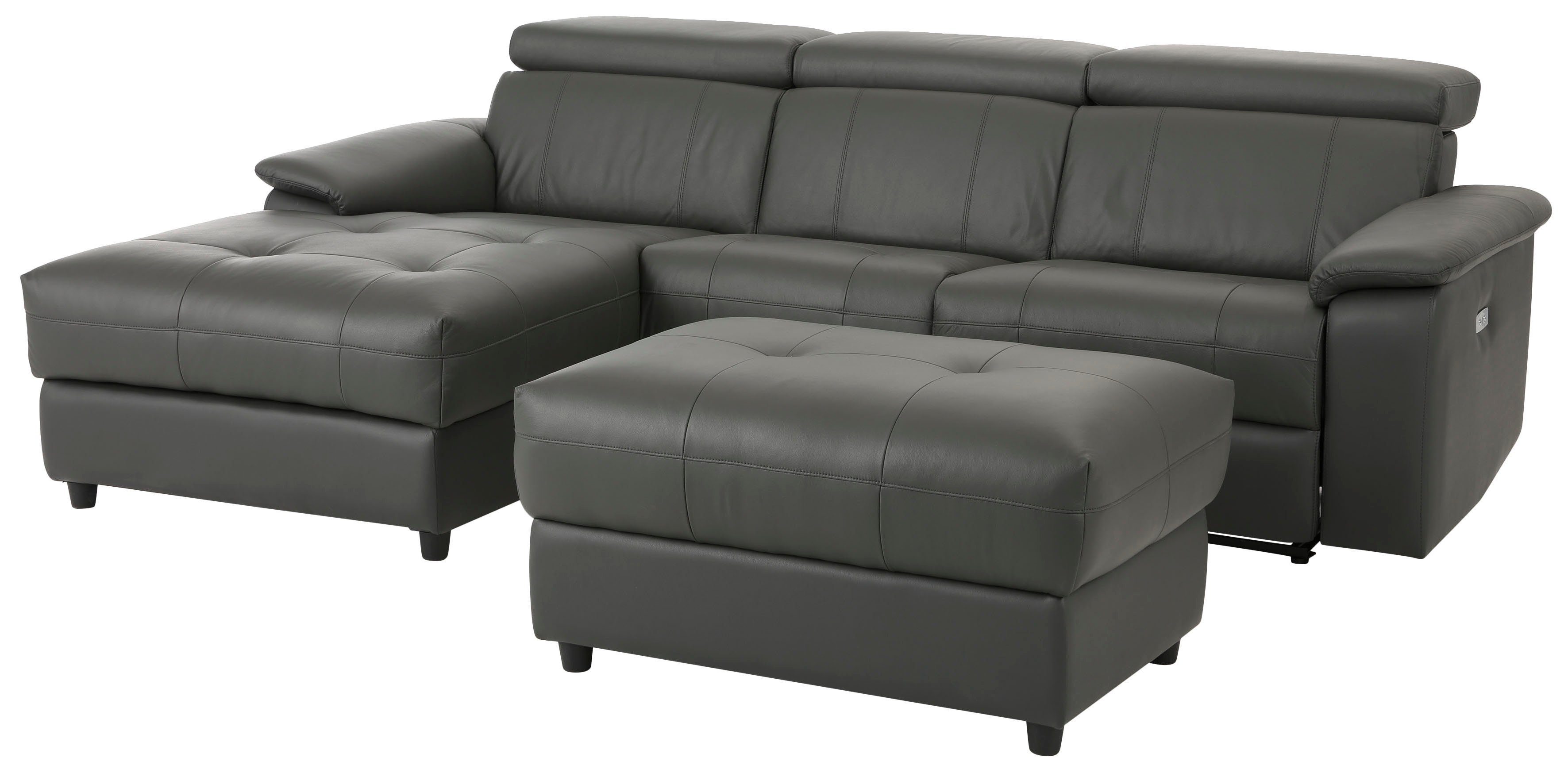 Home affaire Hoekbank Binado, L-vorm, met handmatige of elektrische relaxfunctie met usb-aansluiting