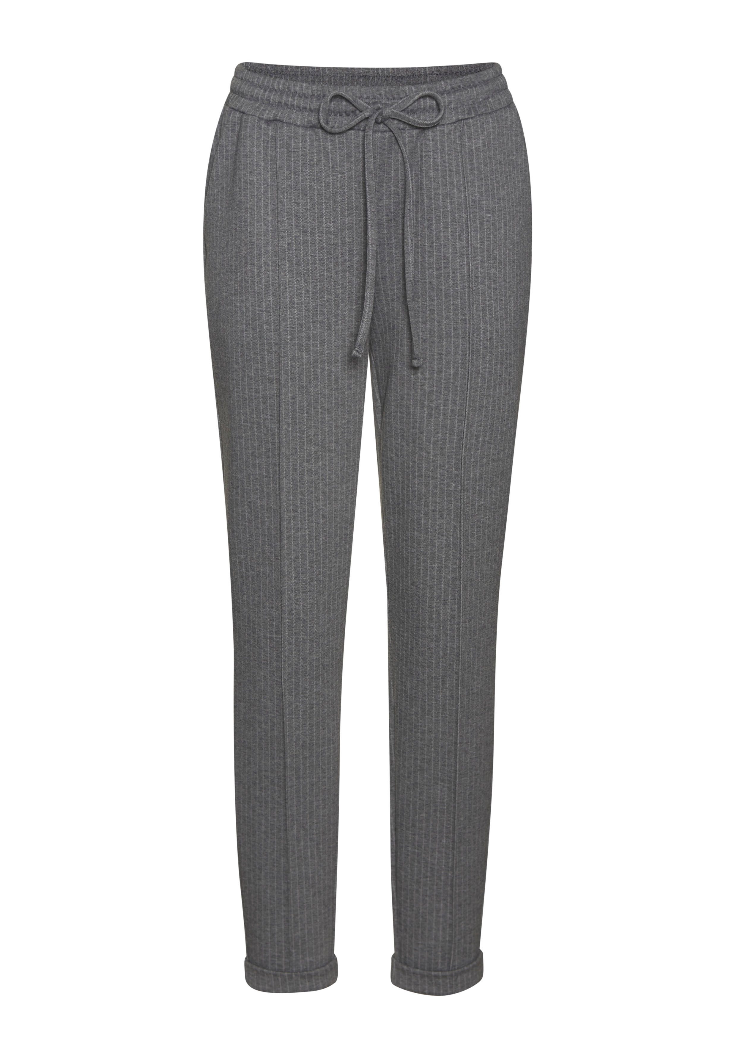 Vivance Joggingbroek met strepenpatroon, instapbroek, smalle snit