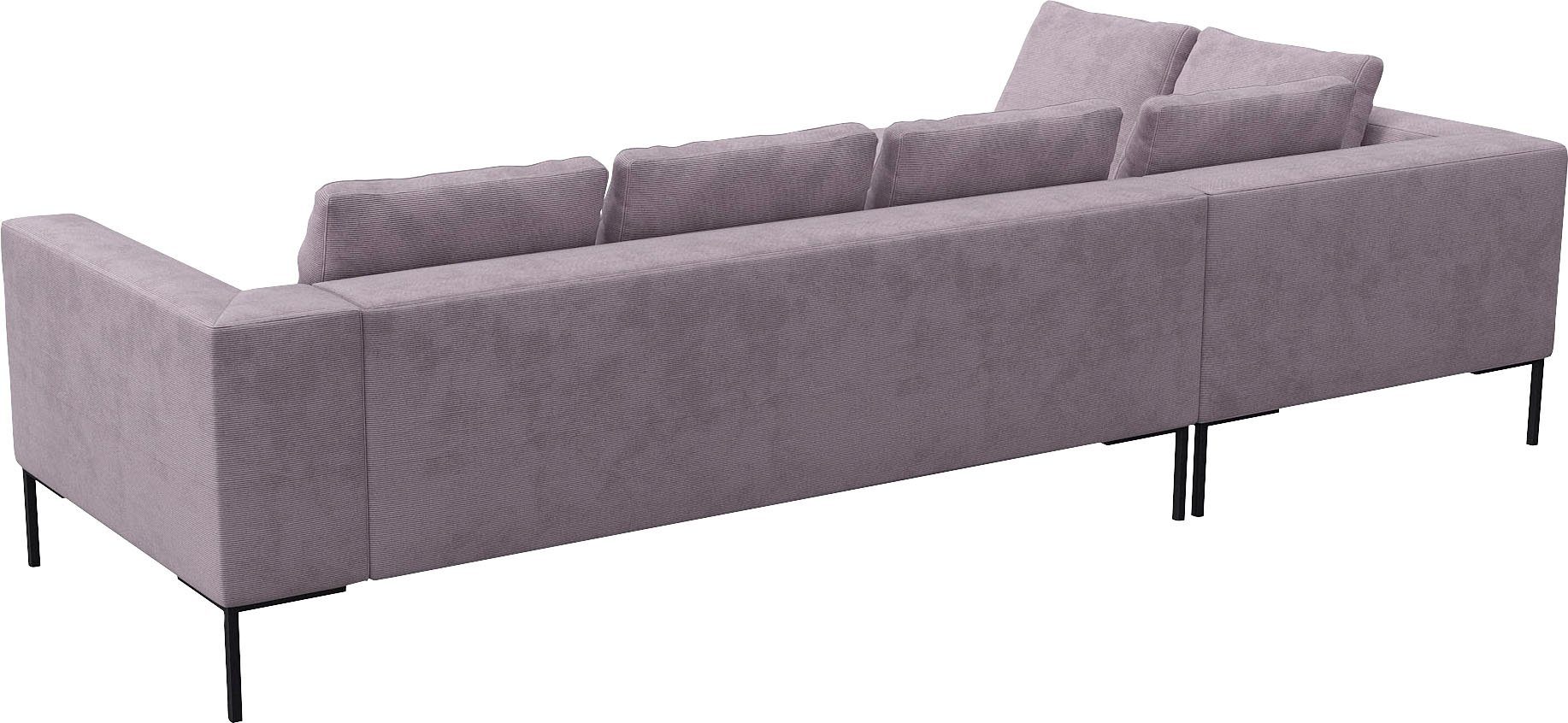 FLEXLUX Hoekbank Loano, super comfortabel zitcomfort door koudschuim in de zitting, L-vorm