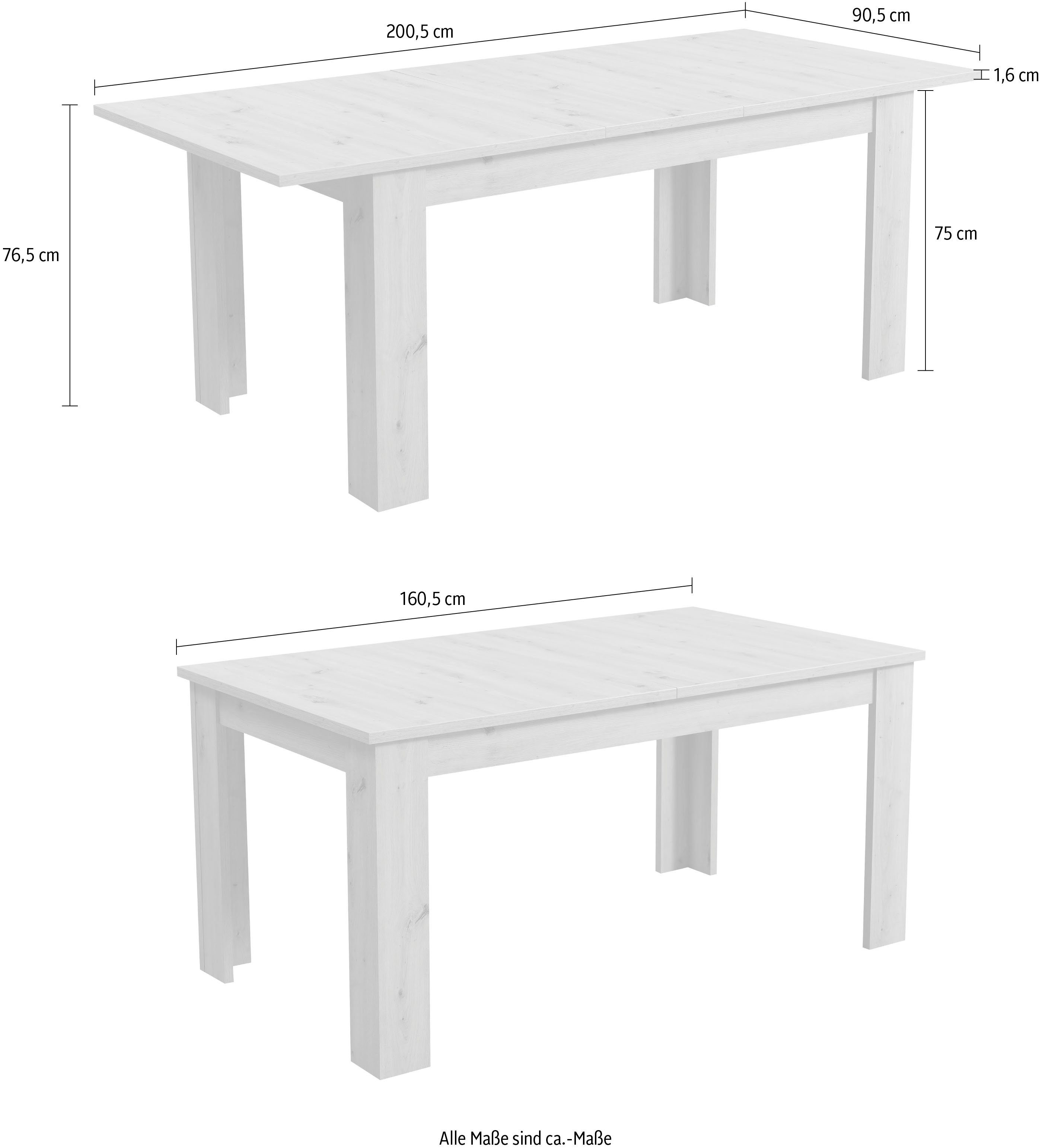 INOSIGN Eettafel SARDINIA Te verlengen door inlegblad
