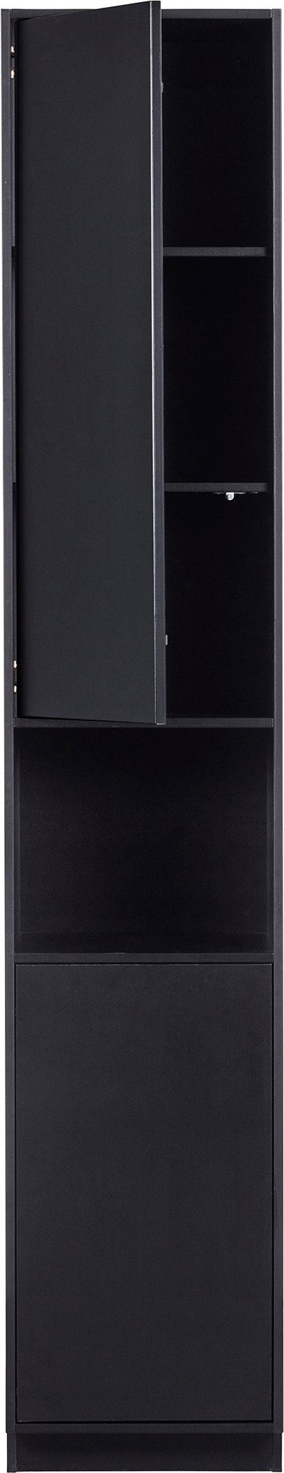 WOOOD Vitrinekast Finca met push-to-open systeem, hoogte 210 cm x breedte 110 cm