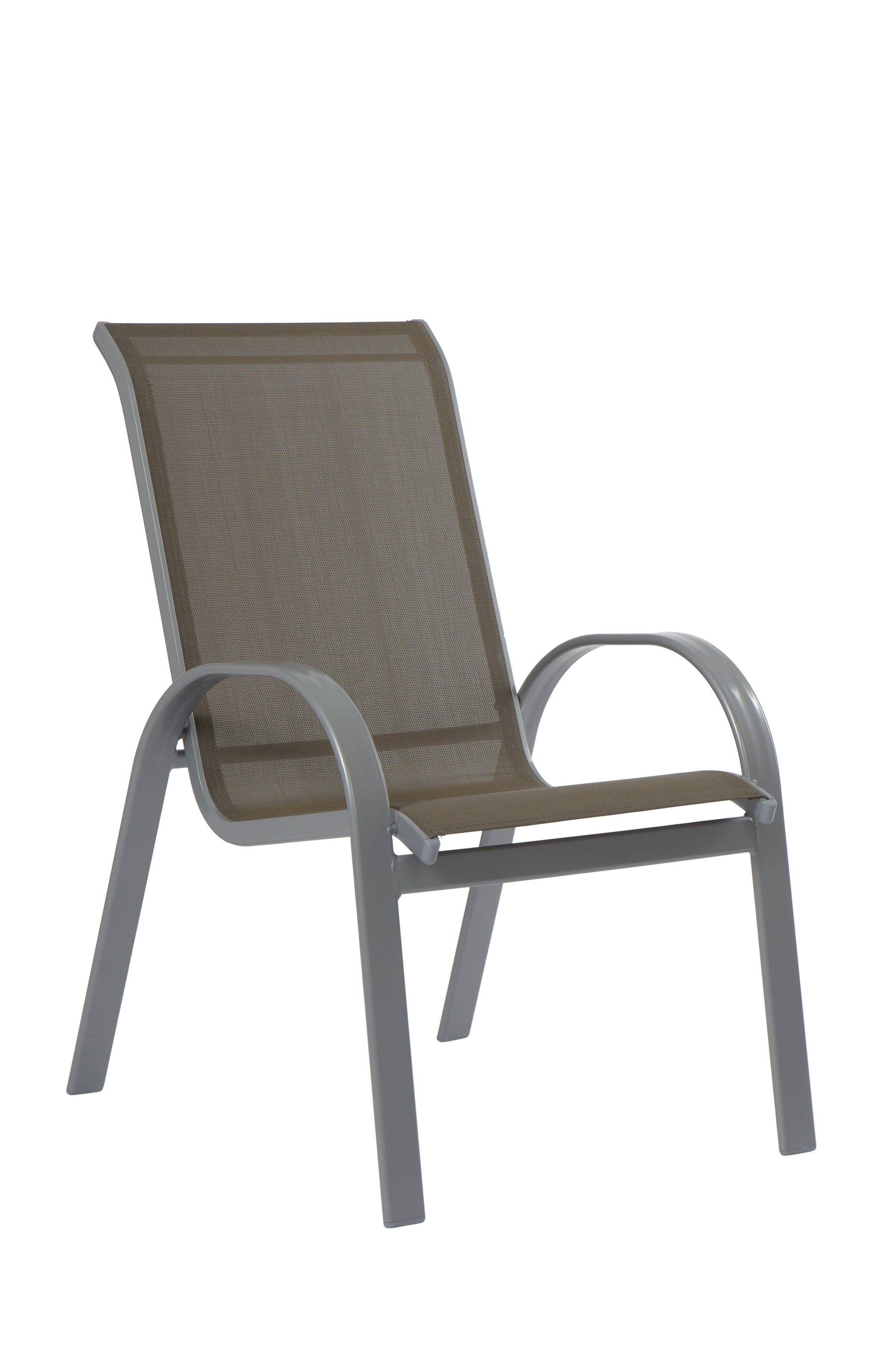 MERXX Tuinstoel Amalfi set van 2, aluminium/textiel, stapelbaar (set, 2 stuks)