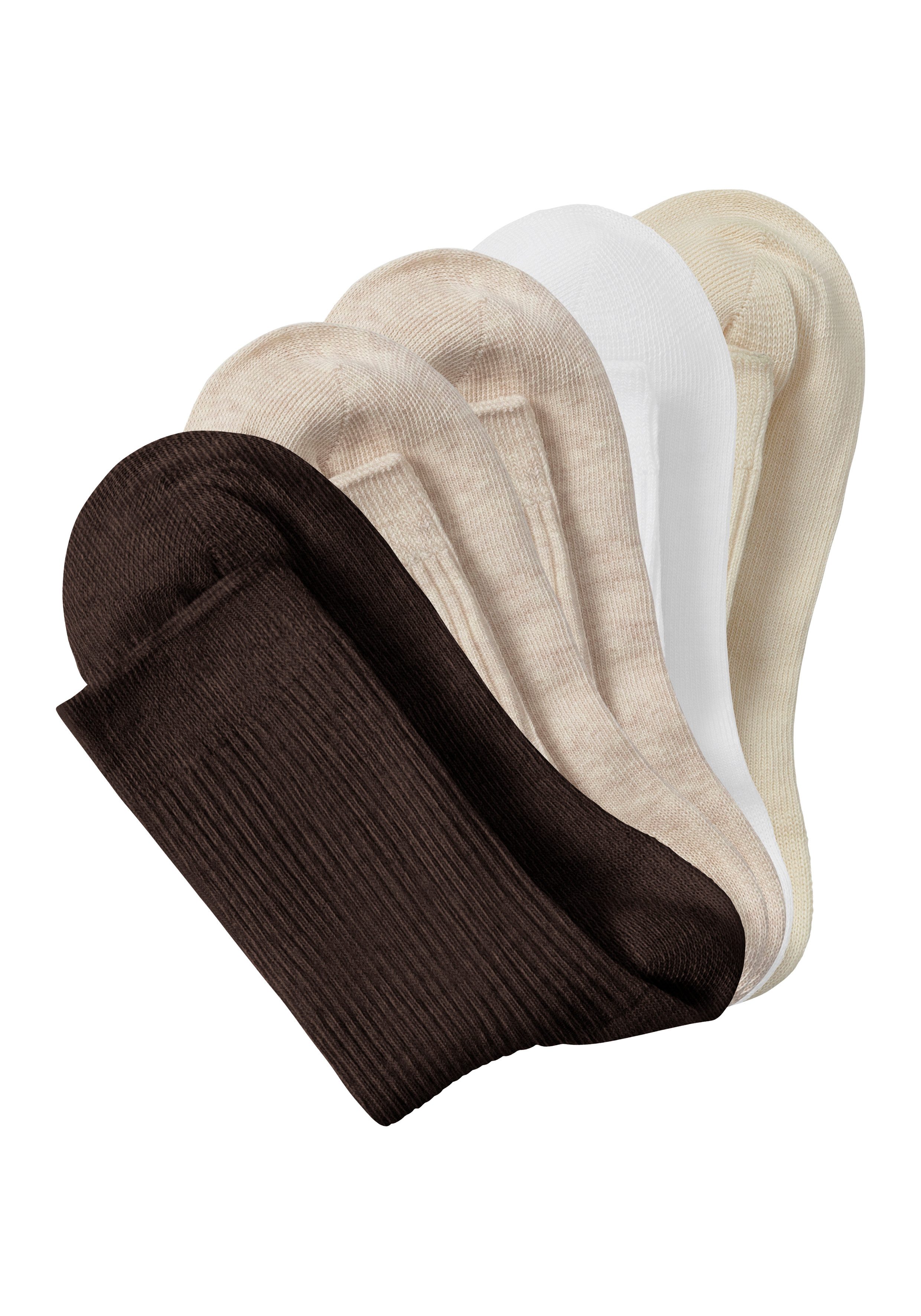 Lavana Basic sokken met fijne rib (set, 5 paar)