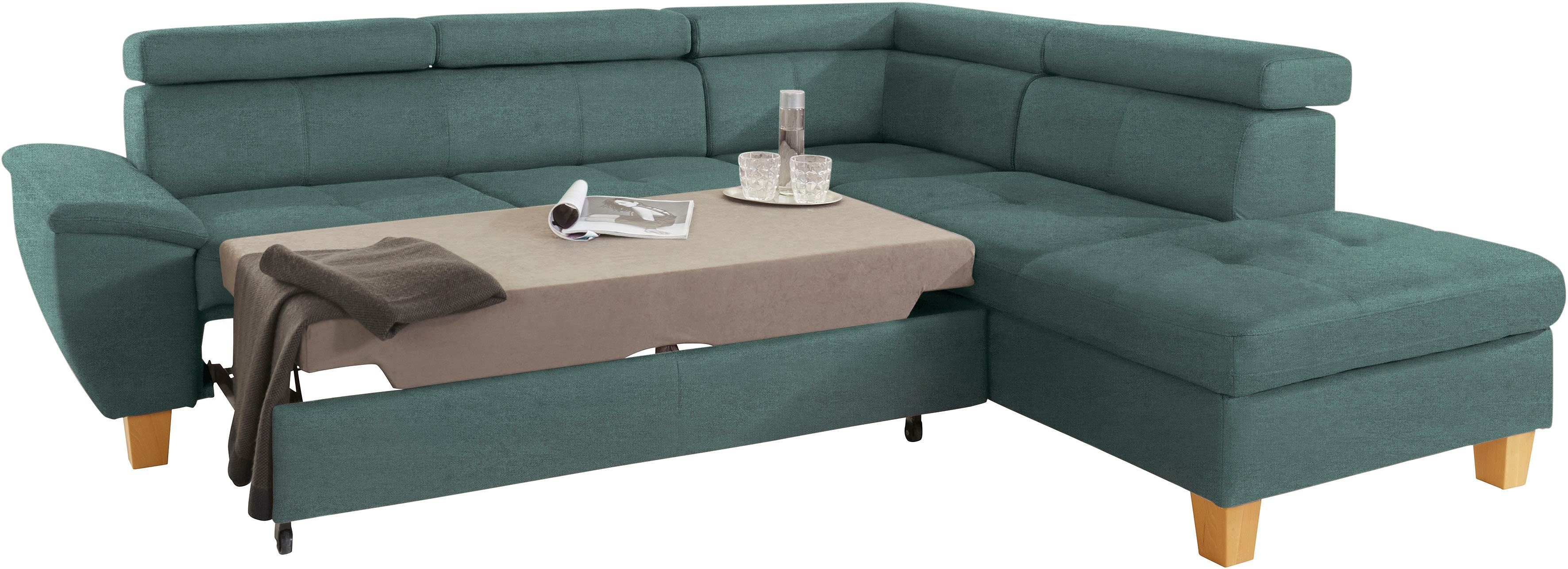 exxpo - sofa fashion Hoekbank Enya, uitgebreide afwerking, hoog zitcomfort, comfortabel, L-vorm