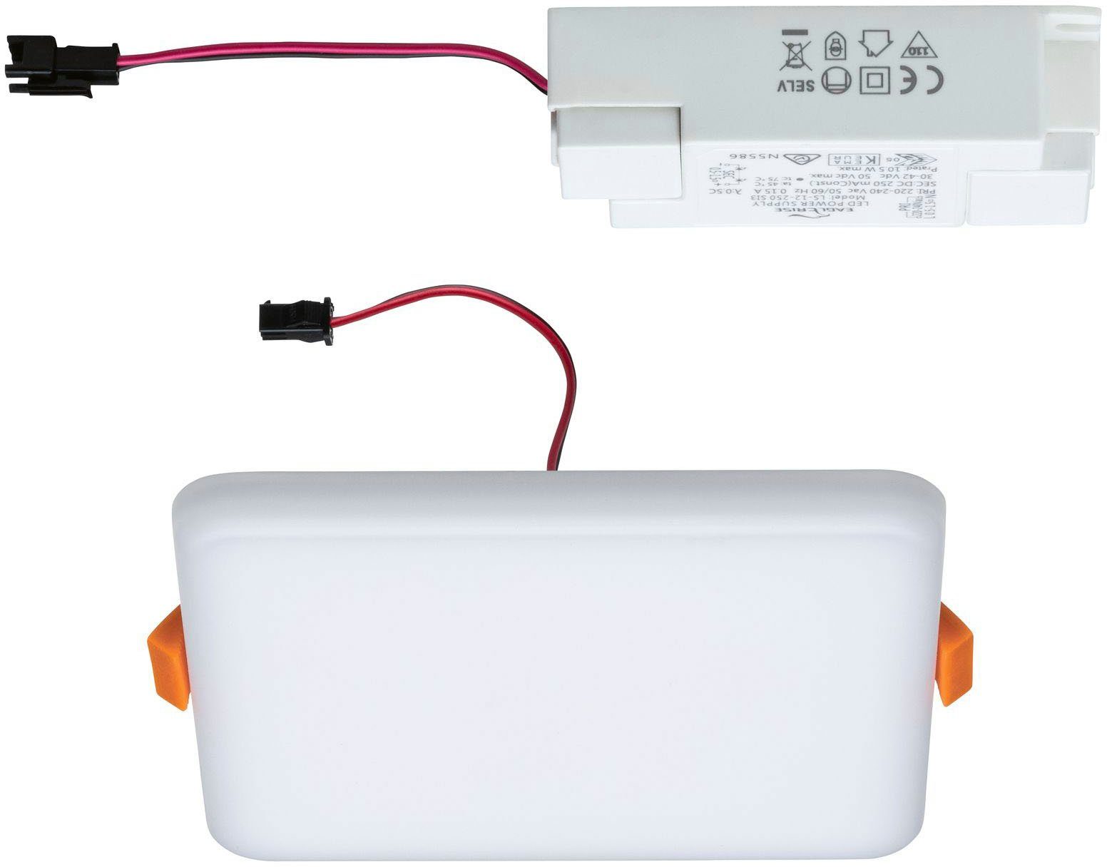 Paulmann Ledinbouwlamp LED Inbouwpaneel Veluna VariFit IP44 vierkant 125x125mm 8,5W 4.000K Satin (1 stuk)