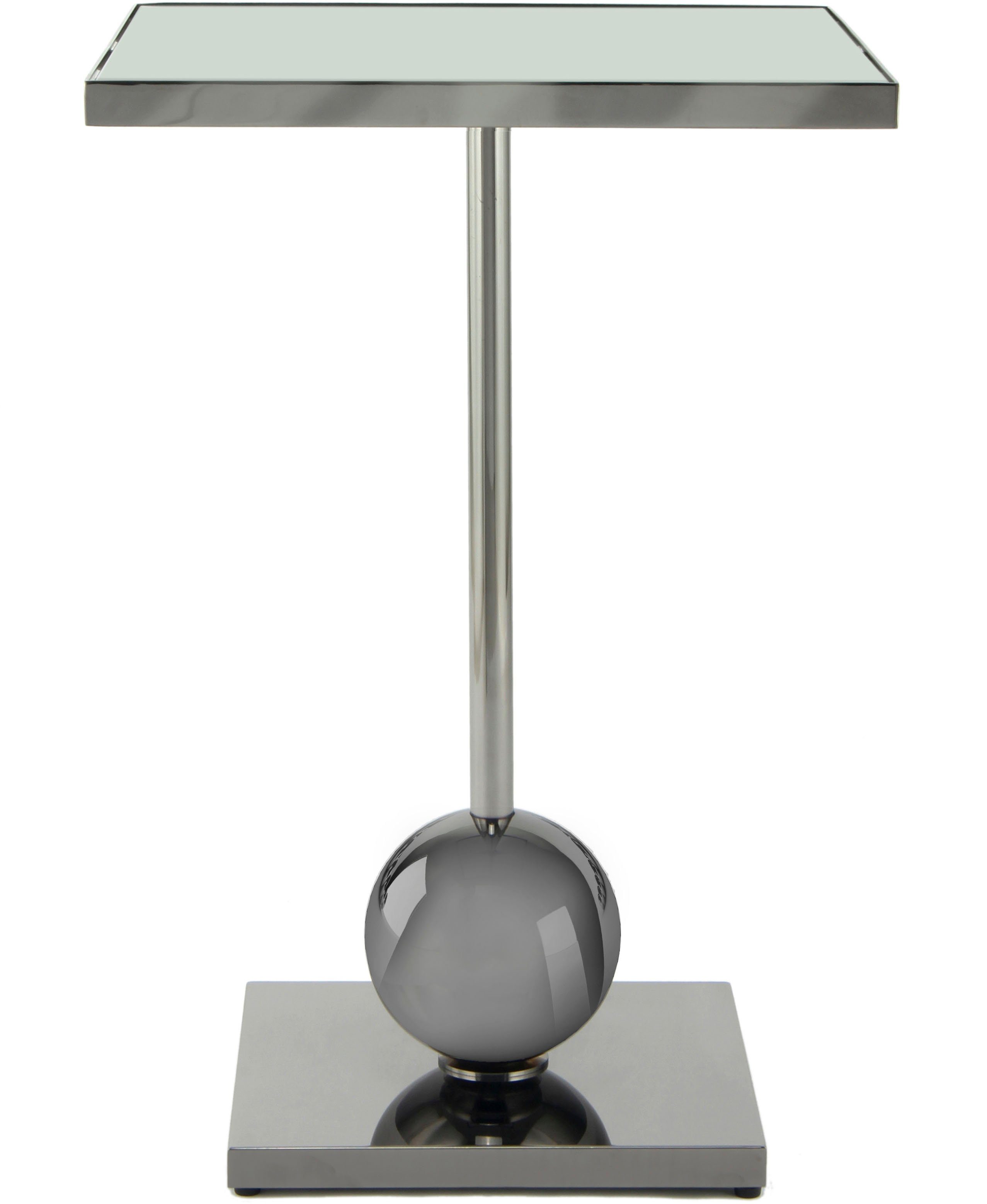 Kayoom Bijzettafel Leva 125, opbergruimte voor decoratie, RVS frame, spiegelglasblad (1 stuk)