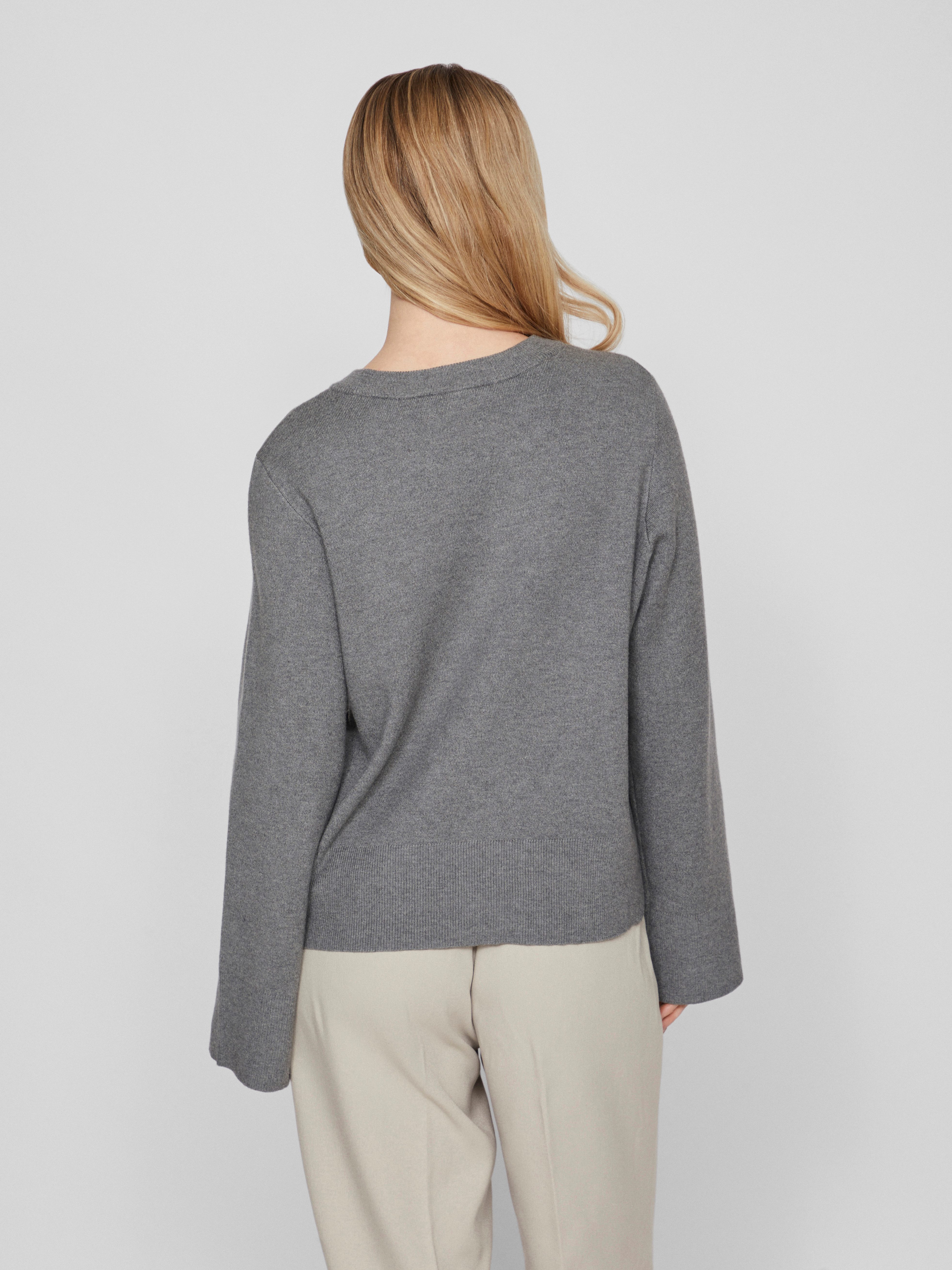 Vila Trui met ronde hals VICASSIE O-NECK L S KNIT TOP NOOS