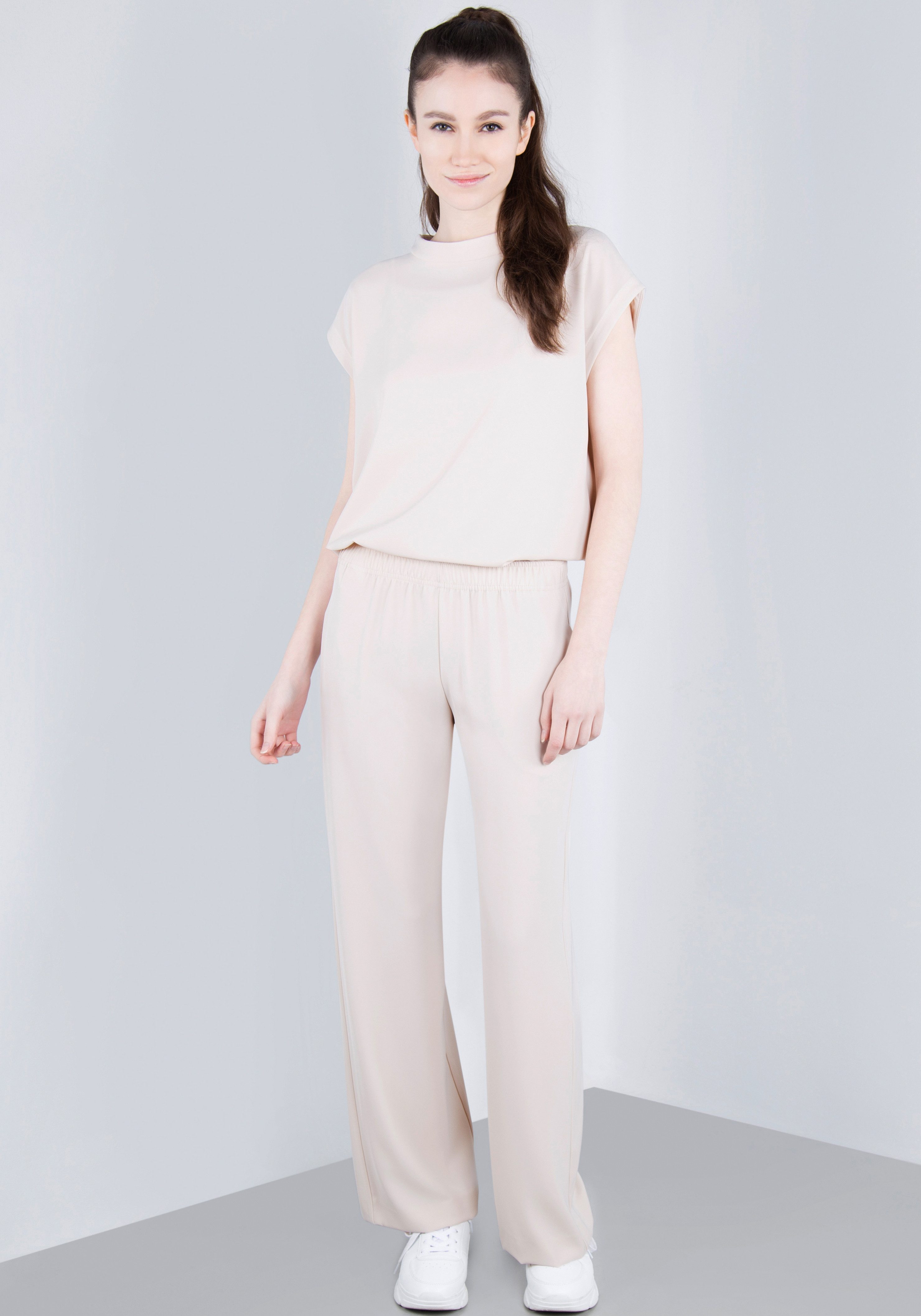 IMPERIAL Bandplooibroek Vloeiende, wijde broek met elastische tailleband