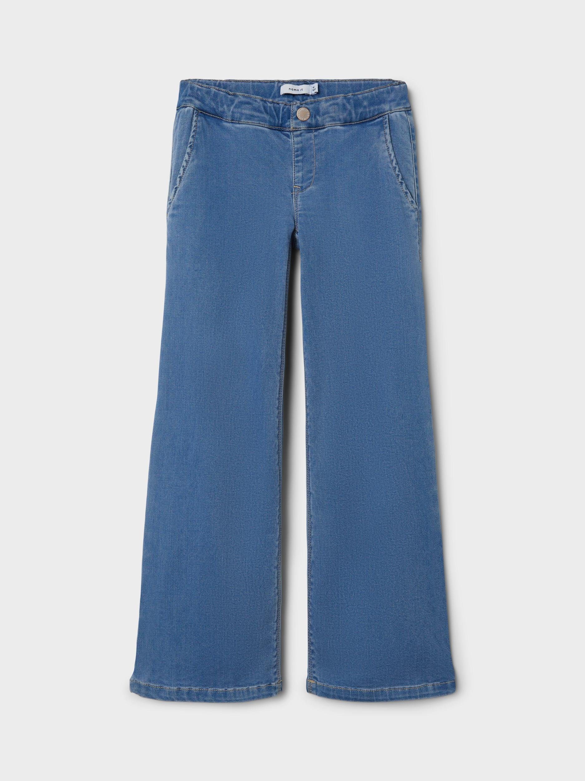 Name it KIDS flared jeans NKFSALLI light blue denim Blauw Meisjes Lyocell 152