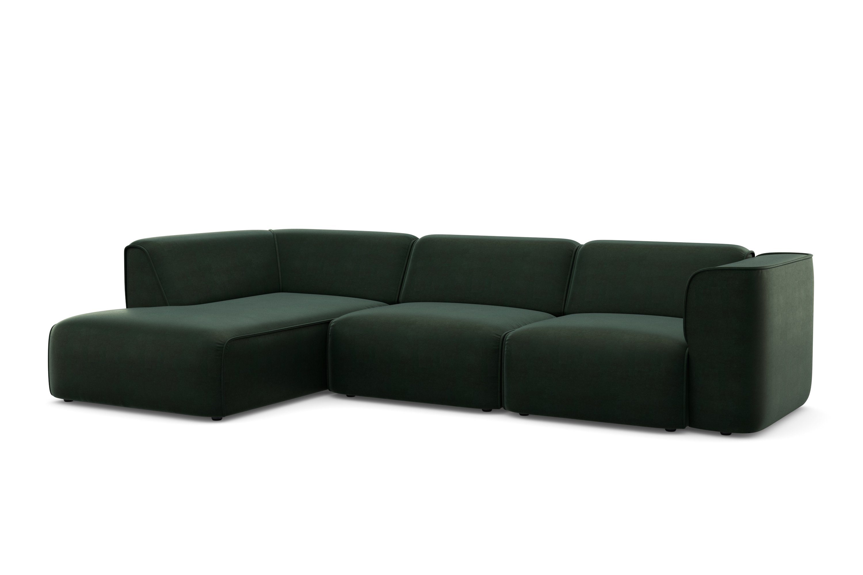 RAUM.ID Hoekbank Merid L-vorm, altijd uitbreidbaar met modules, B/D/H: 295/162/70 cm