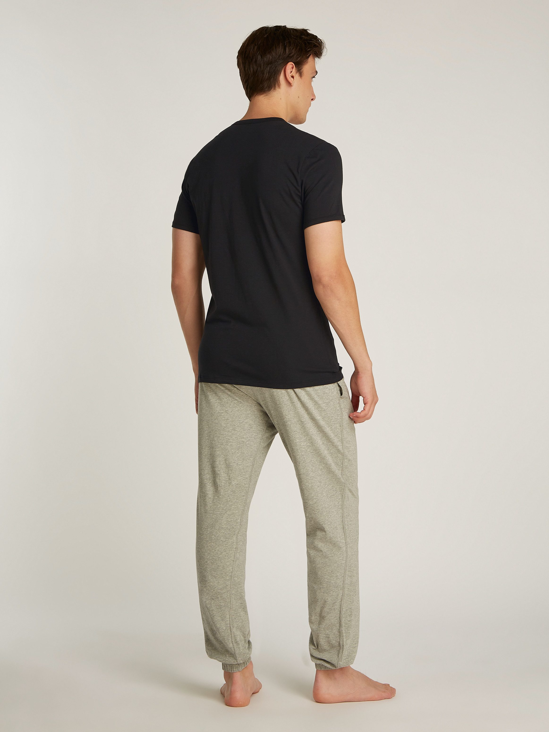 Calvin Klein T-shirt S/S CREW NECK 3PK met logo aan de zoom (3-delig, Set van 3)