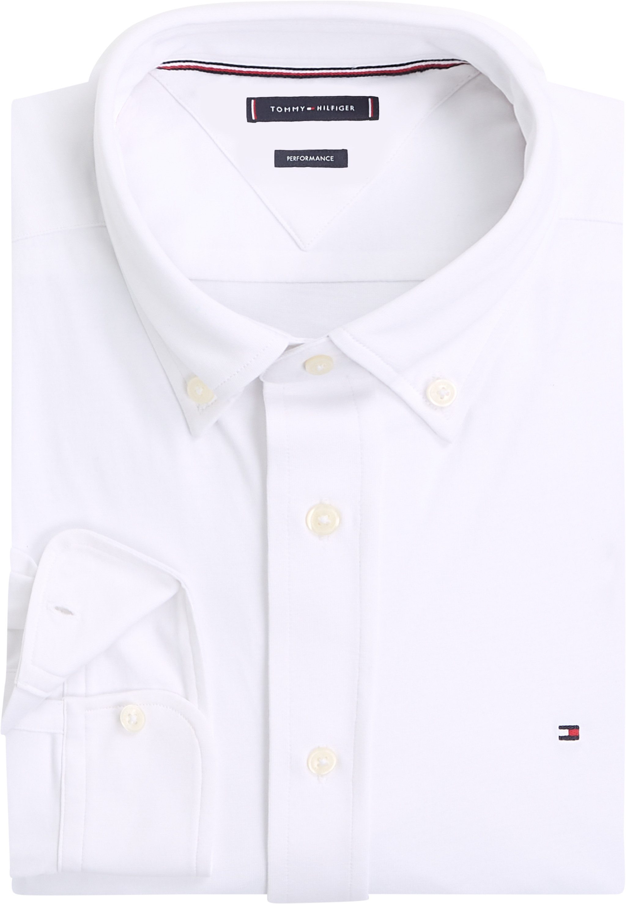 Tommy Hilfiger Overhemd met lange mouwen PERFORMANCE KNIT SOLID LS SHIRT