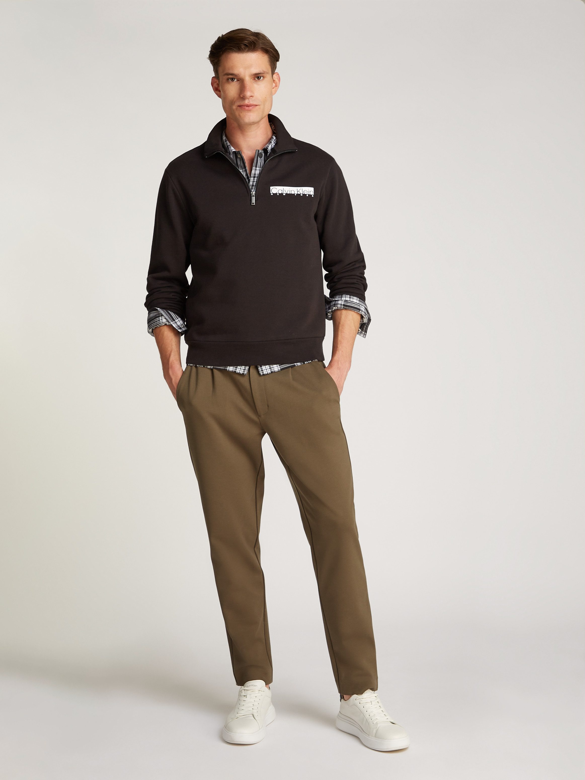 Calvin Klein Sweatshirt NY CHEST BOX LOGO Q-ZIP