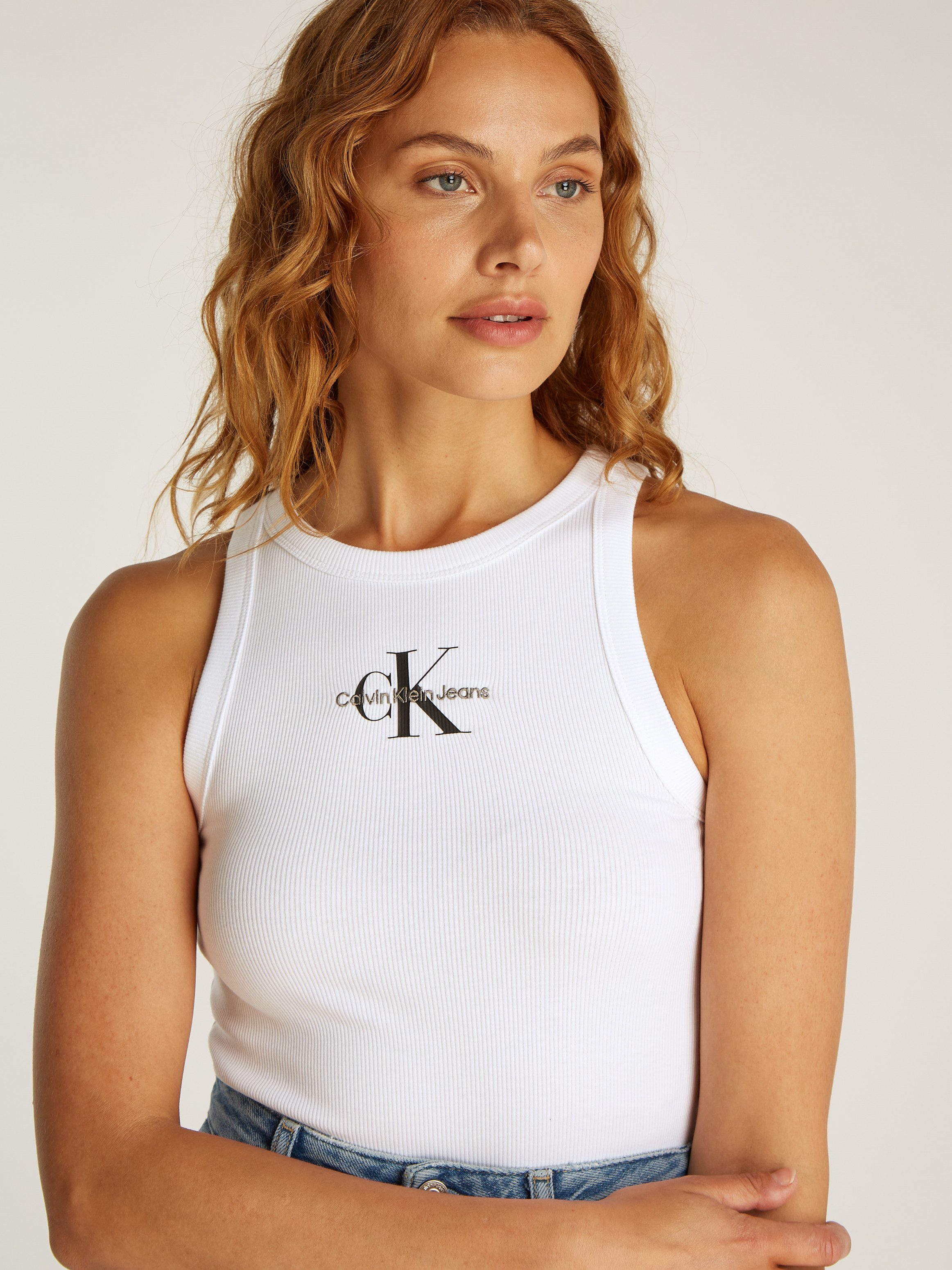 Calvin Klein Tanktop MONOLOGO RIB TANK TOP