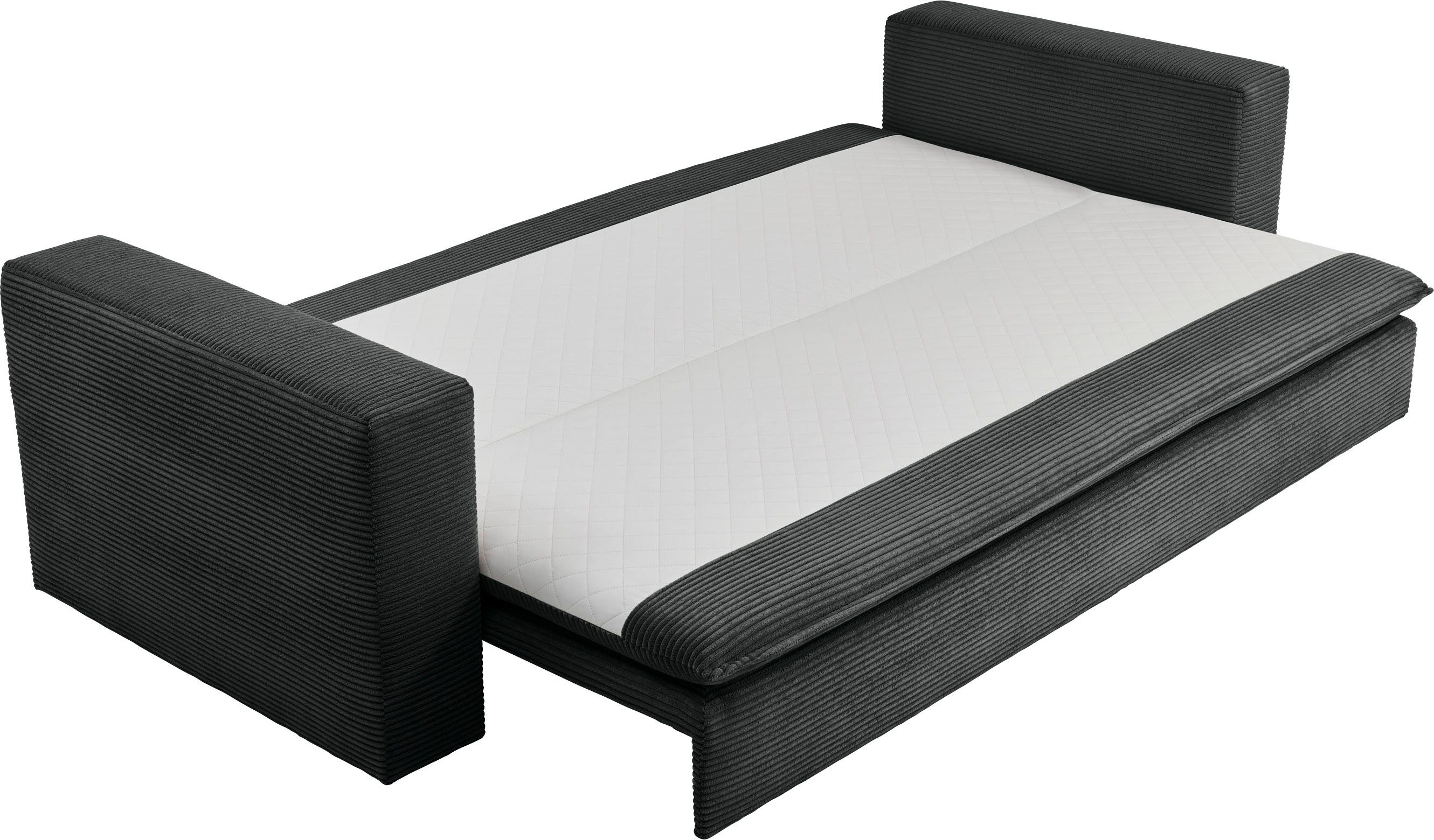 Places of Style Zithoek PIAGGE 3-zitsbank met slaapfunctie en loveseat-hocker als set (2-delig)