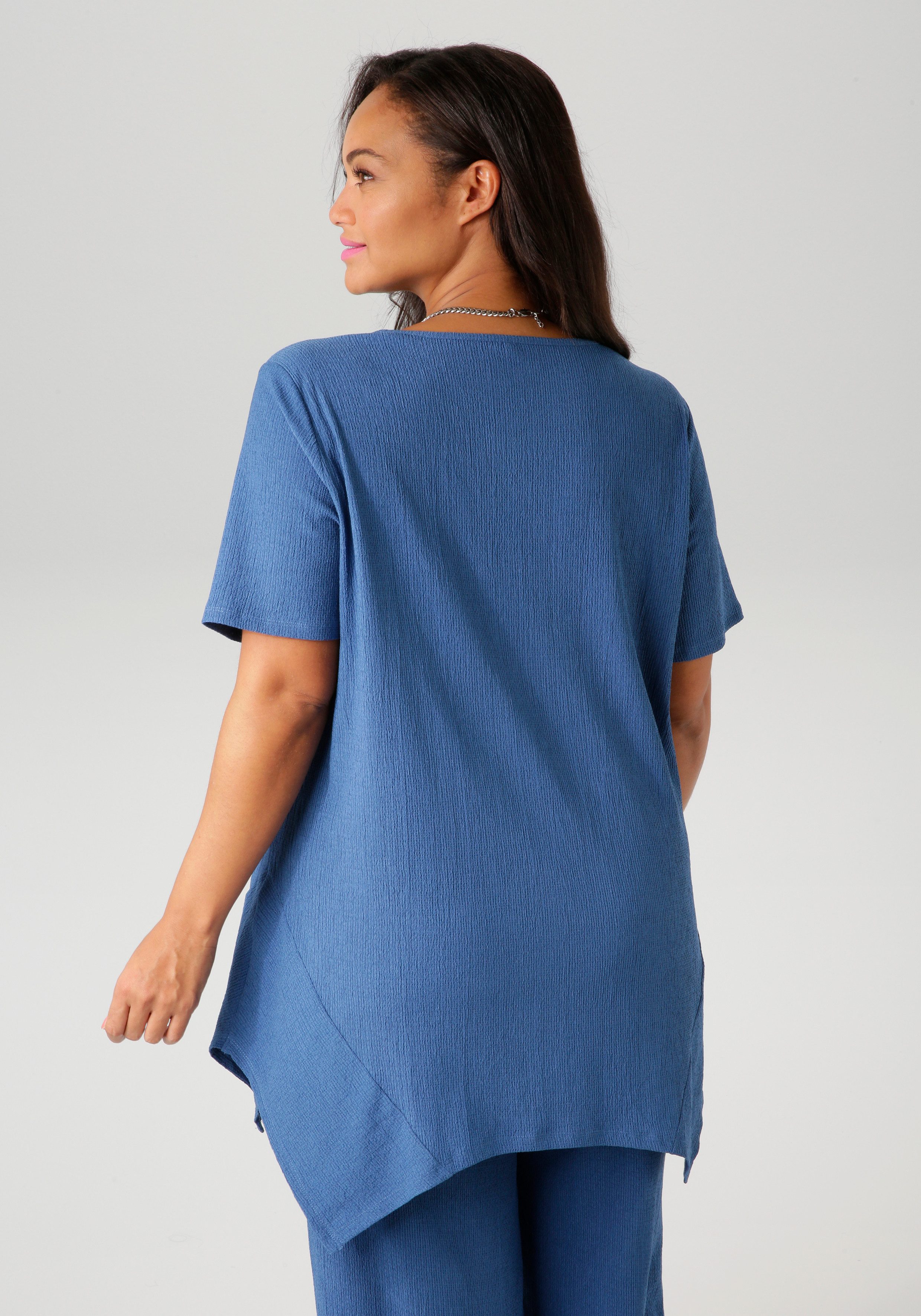 Aniston PLUS Shirt met subtiele streep-look structuur - nieuwe collectie