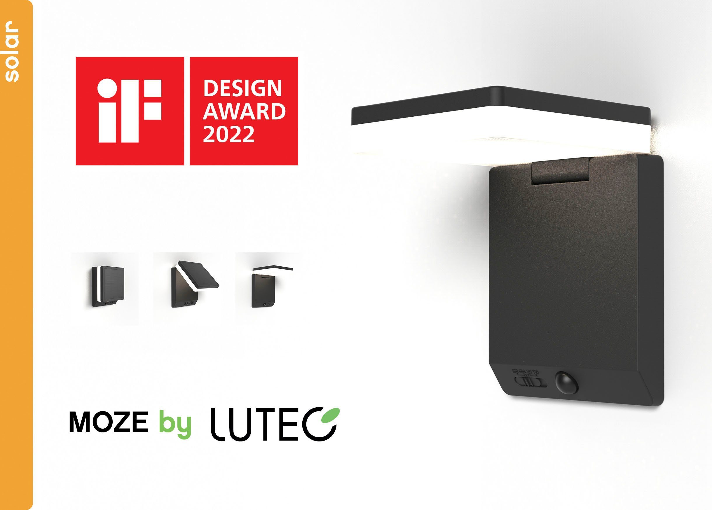 LUTEC Ledsolarlamp MOZE IF design AWARD WINNER 2022 (1 stuk)