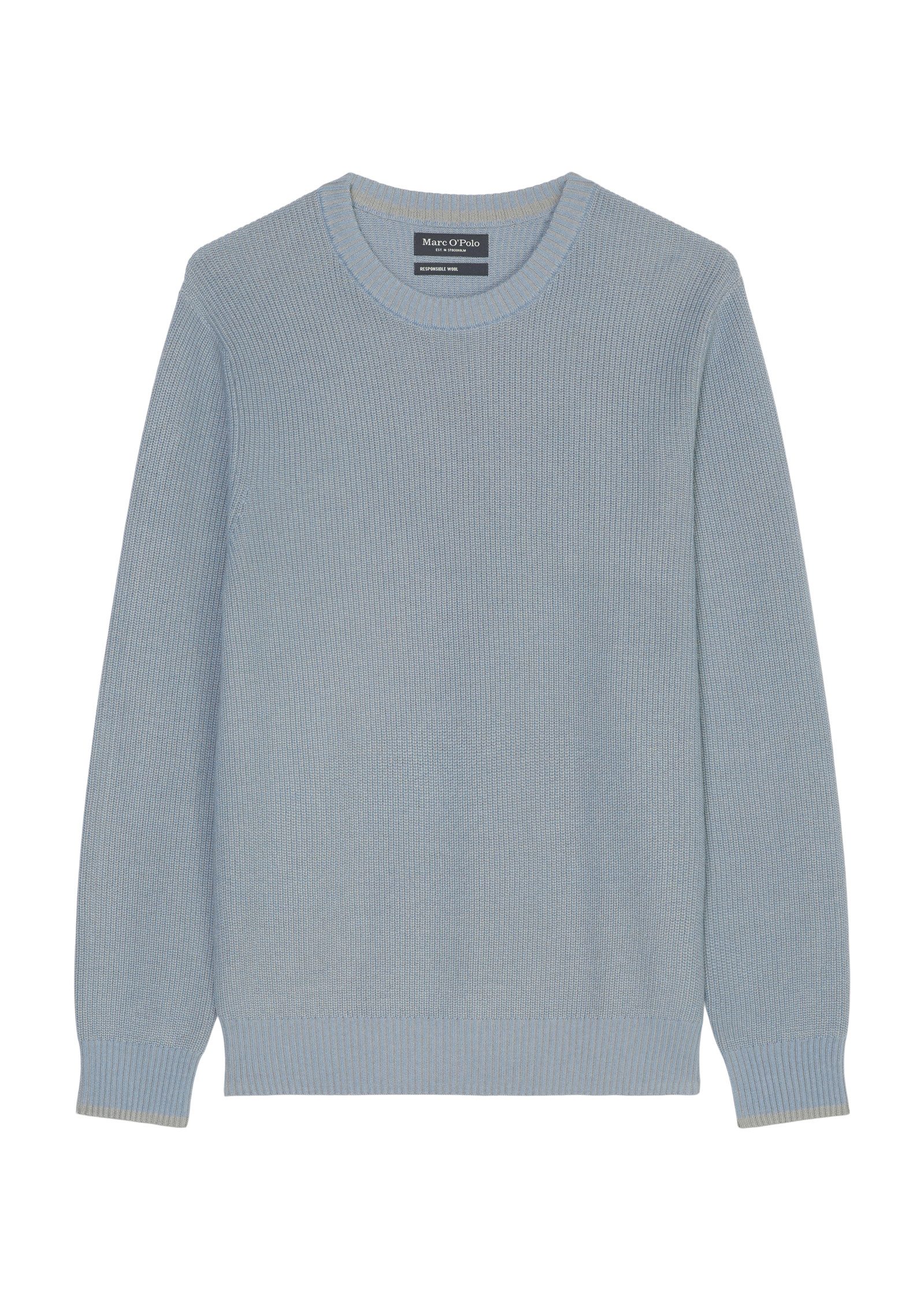Marc O'Polo Trui met ronde hals Zachte bi-kleur effect