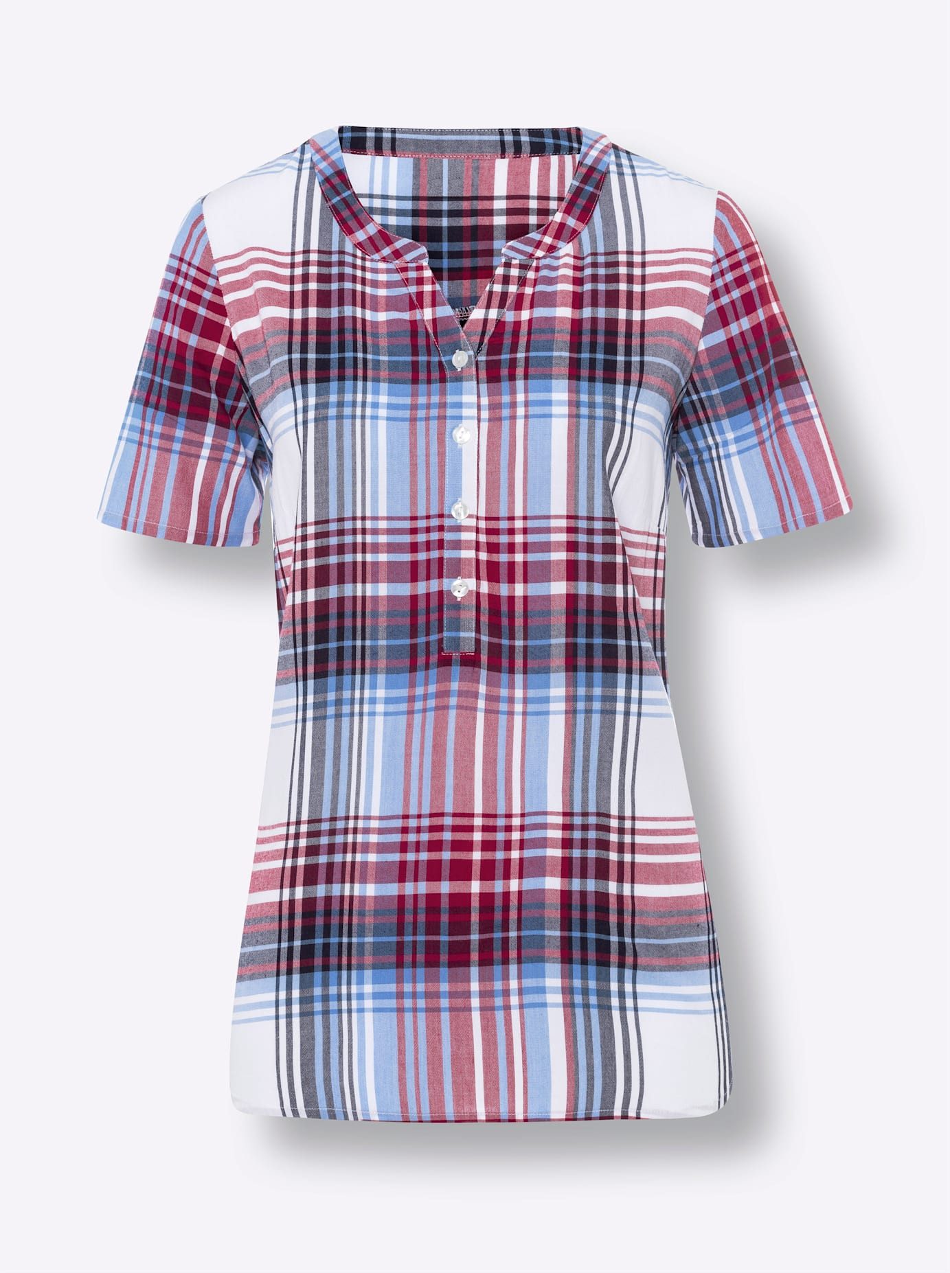 Classic Basics Geruite blouse