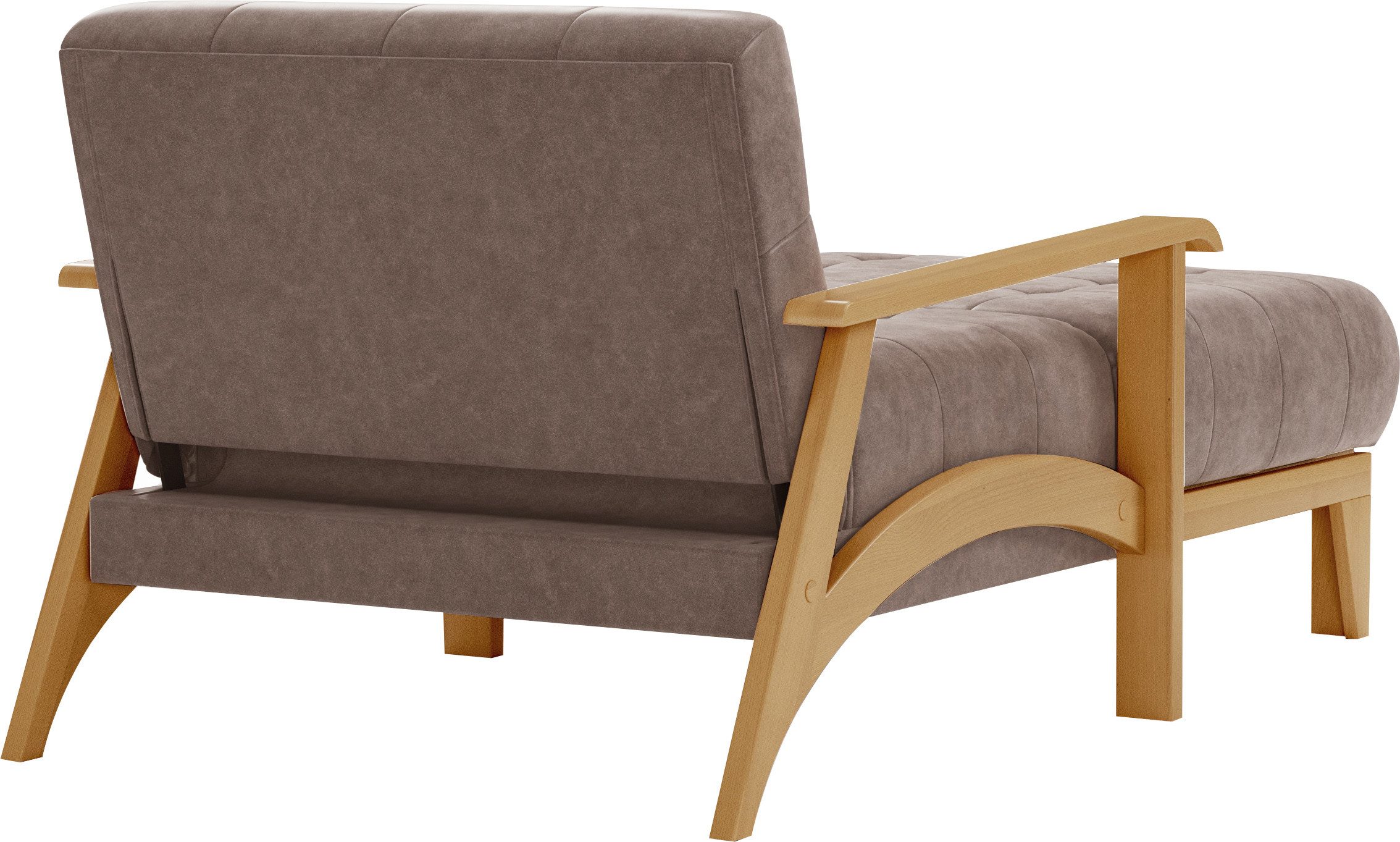 sit&more Récamier Billund Armleuningen van eikenkleurig beukenhout, verschillende bekledingen en kleuren