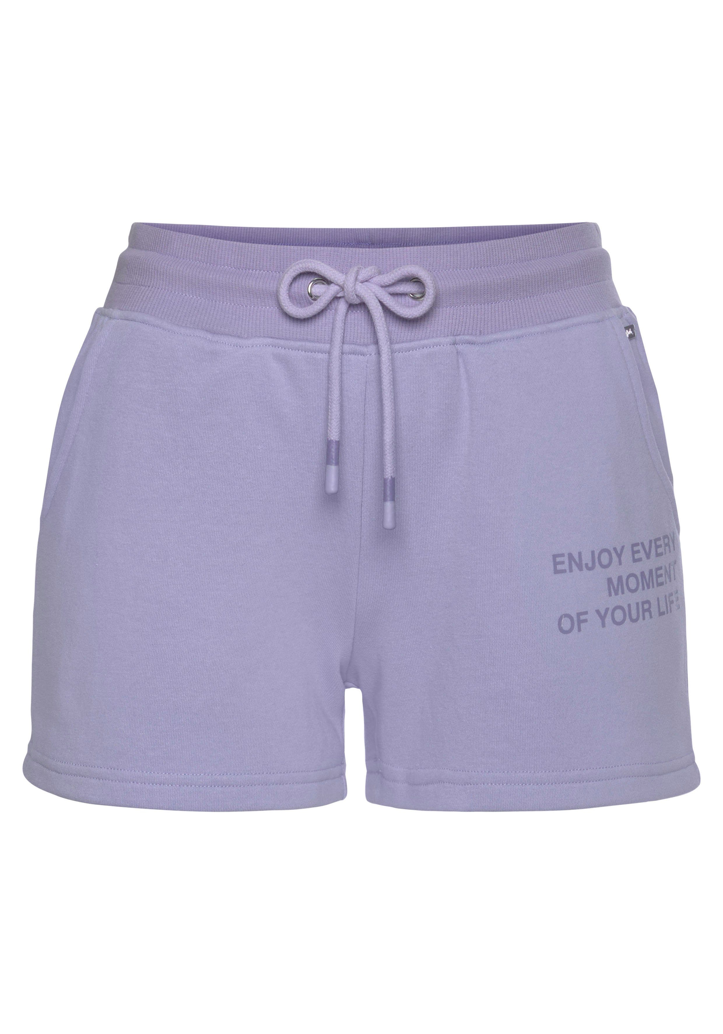Buffalo Sweatshort met statement print, loungewear