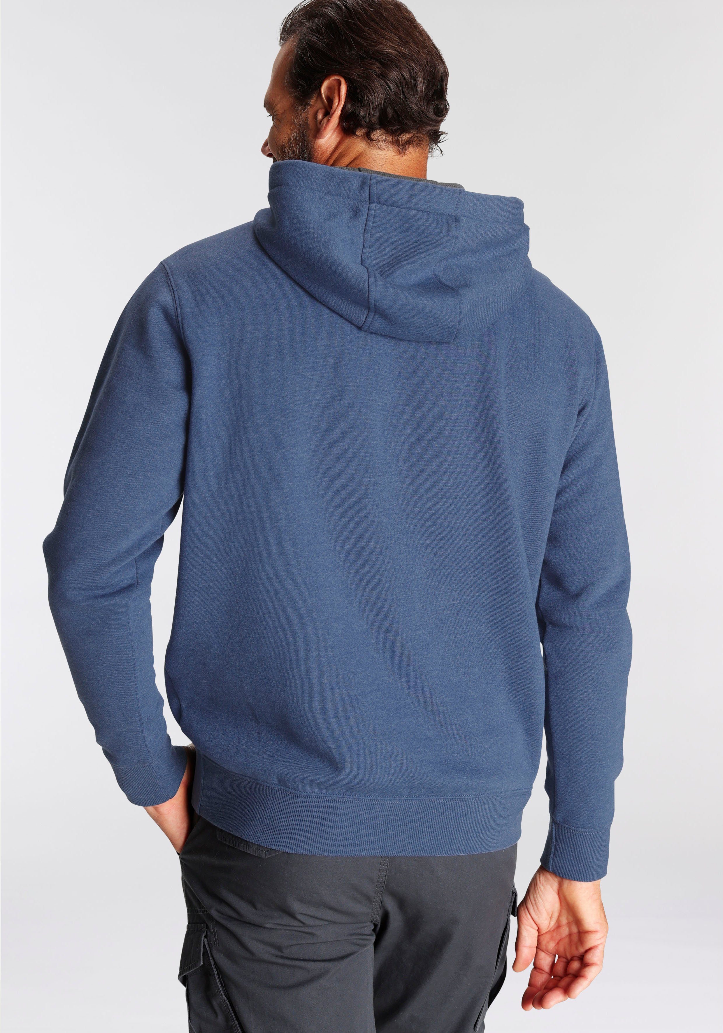 Man's World Hoodie lange mouwen losse pasvorm effen met capuchon