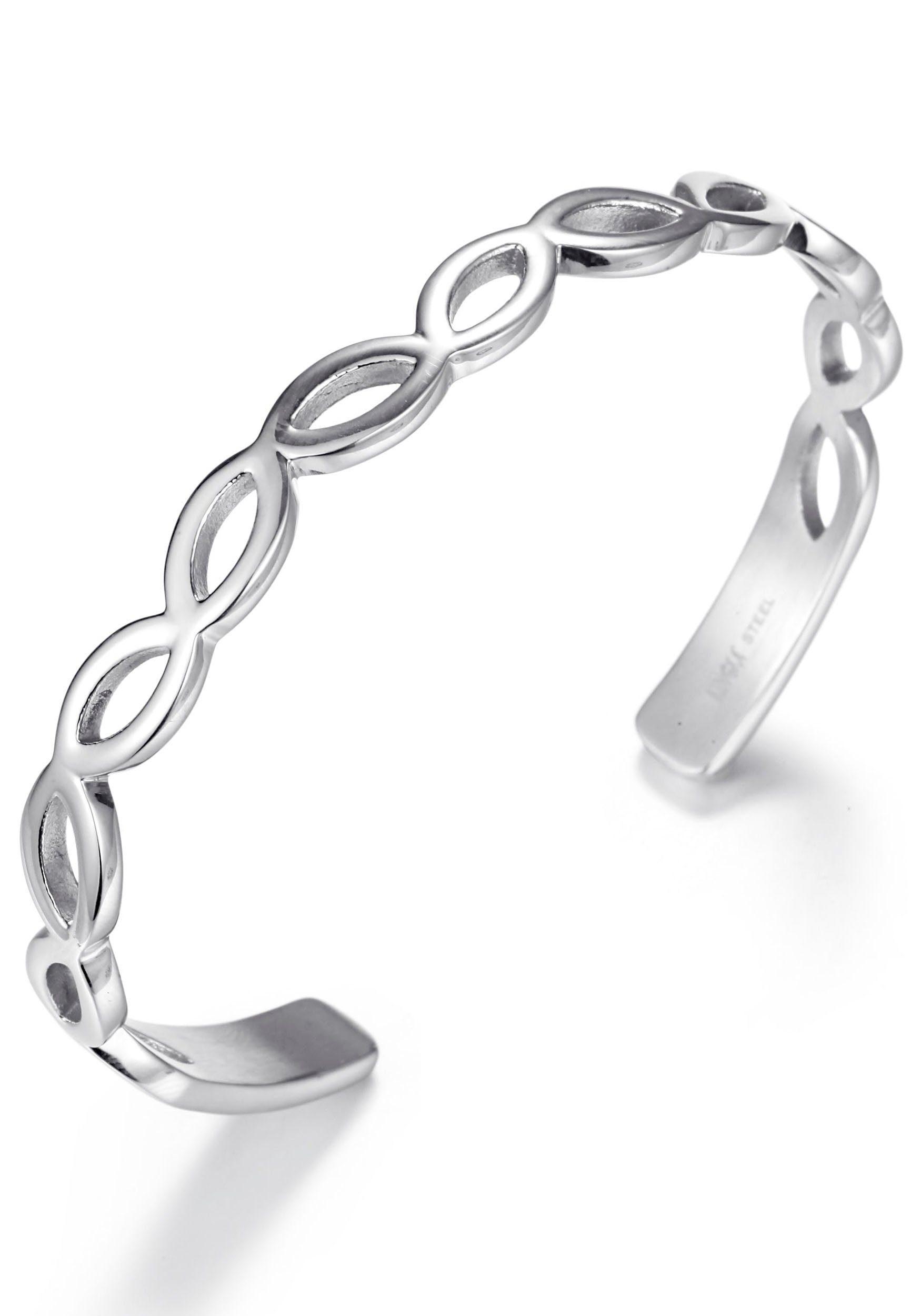 Kingka Klemarmband ORIVA Leaves, SB2211S met zirkoon (synthetisch) dames armbanden zilver