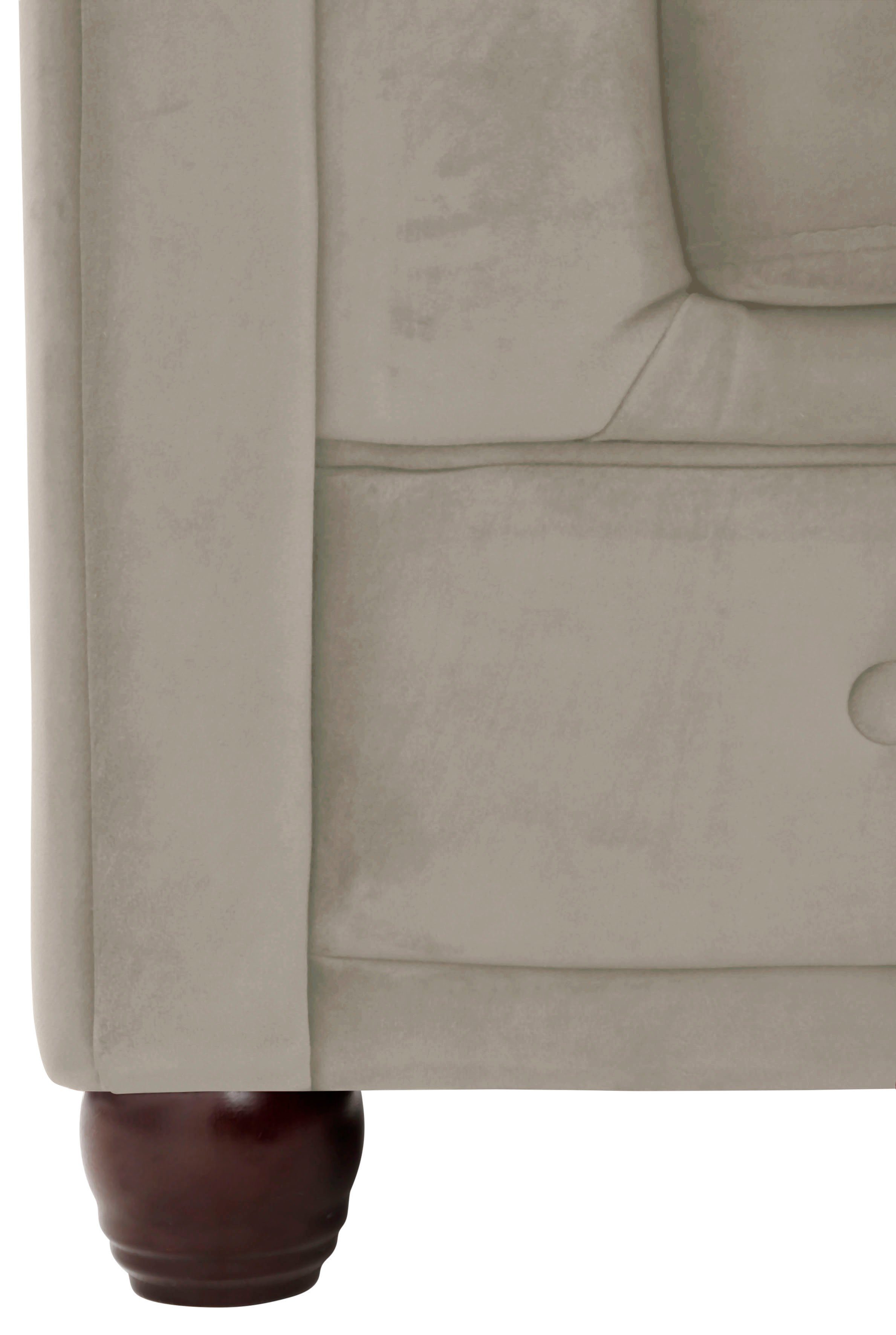 Home affaire Chesterfield-bank New Castle L-vorm hoogwaardige capitonnage in chesterfield-design, bxdxh: 255(171x72)