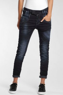 gang slim fit jeans marge met buitengewone halfblinde knoopsluiting blauw