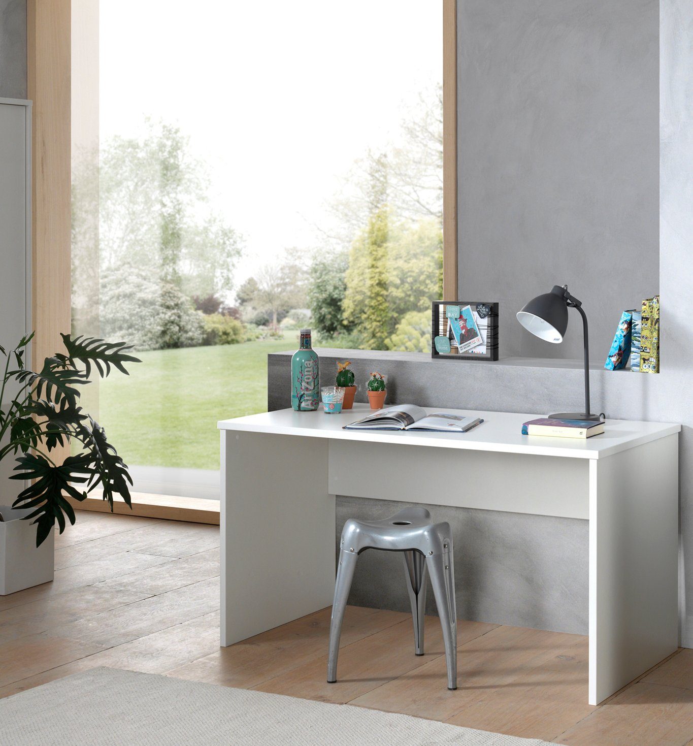 Vipack Kinderbureau Londen Bureau voor tieners, bureau, met melamine oppervlak, effen