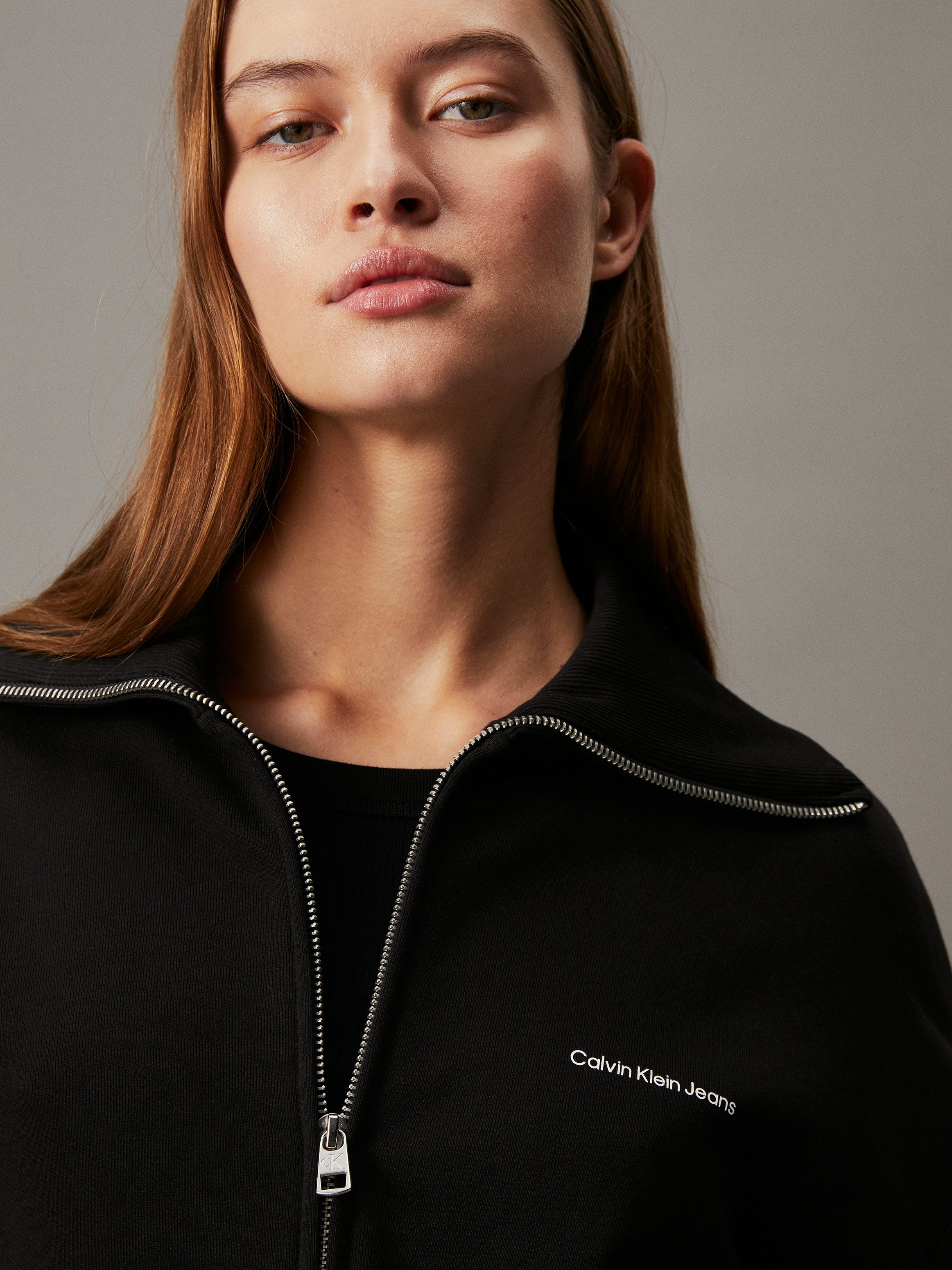 Calvin Klein Sweatvest DIFFUSED MONOLOGO ZIP-THROUGH