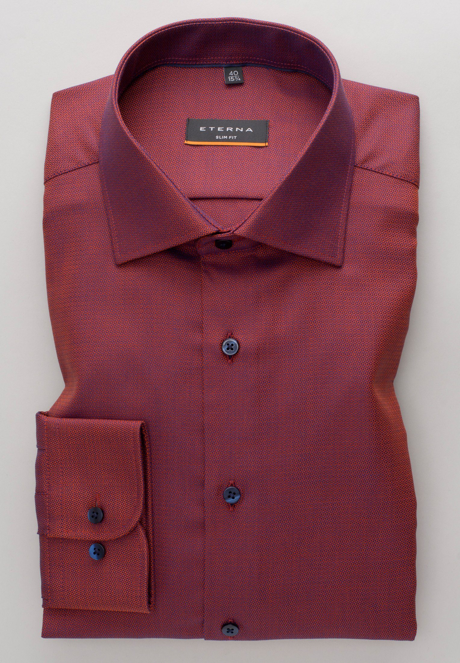 Eterna Overhemd met lange mouwen Slim fit NON IRON (strijkvrij)