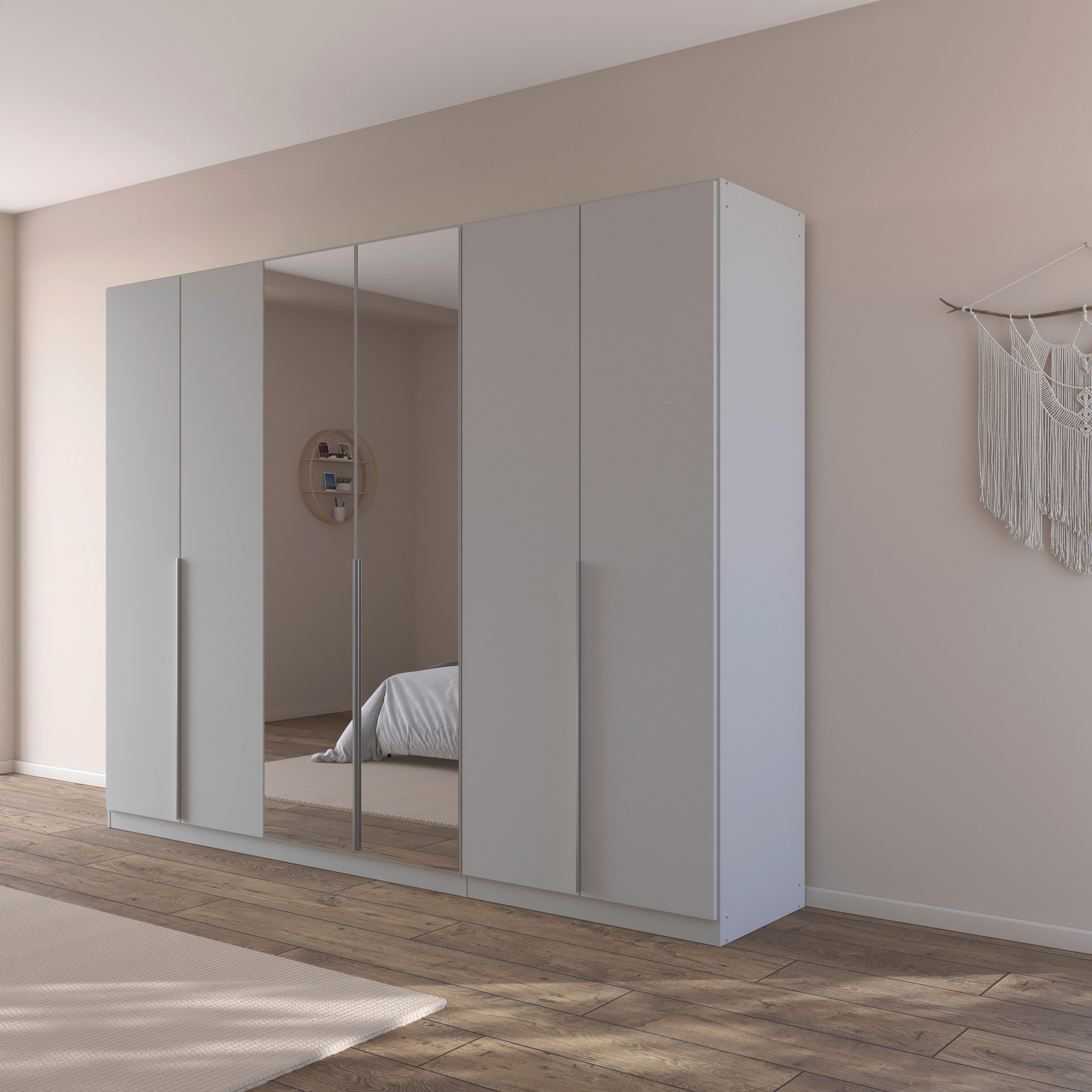 rauch Draaideurkast Kledingkast kast garderobe AGORDO met decor- of hoogglansfront doordachte binnenuitrusting, in 6 breedtes en 2 hoogtes made in germany