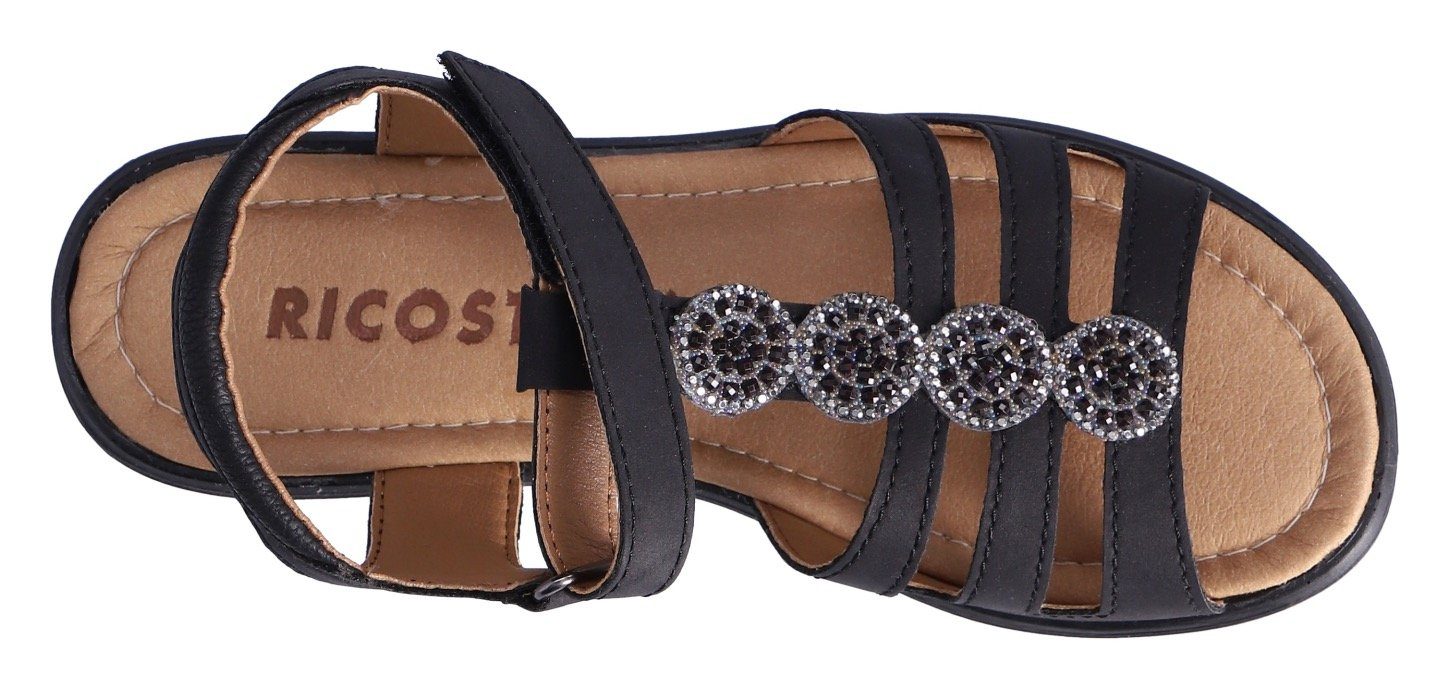 Ricosta Sandalen Ana WMS: gemiddeld , sandaal met klittenbandsluiting en glitter, maat sjabloon te downloaden