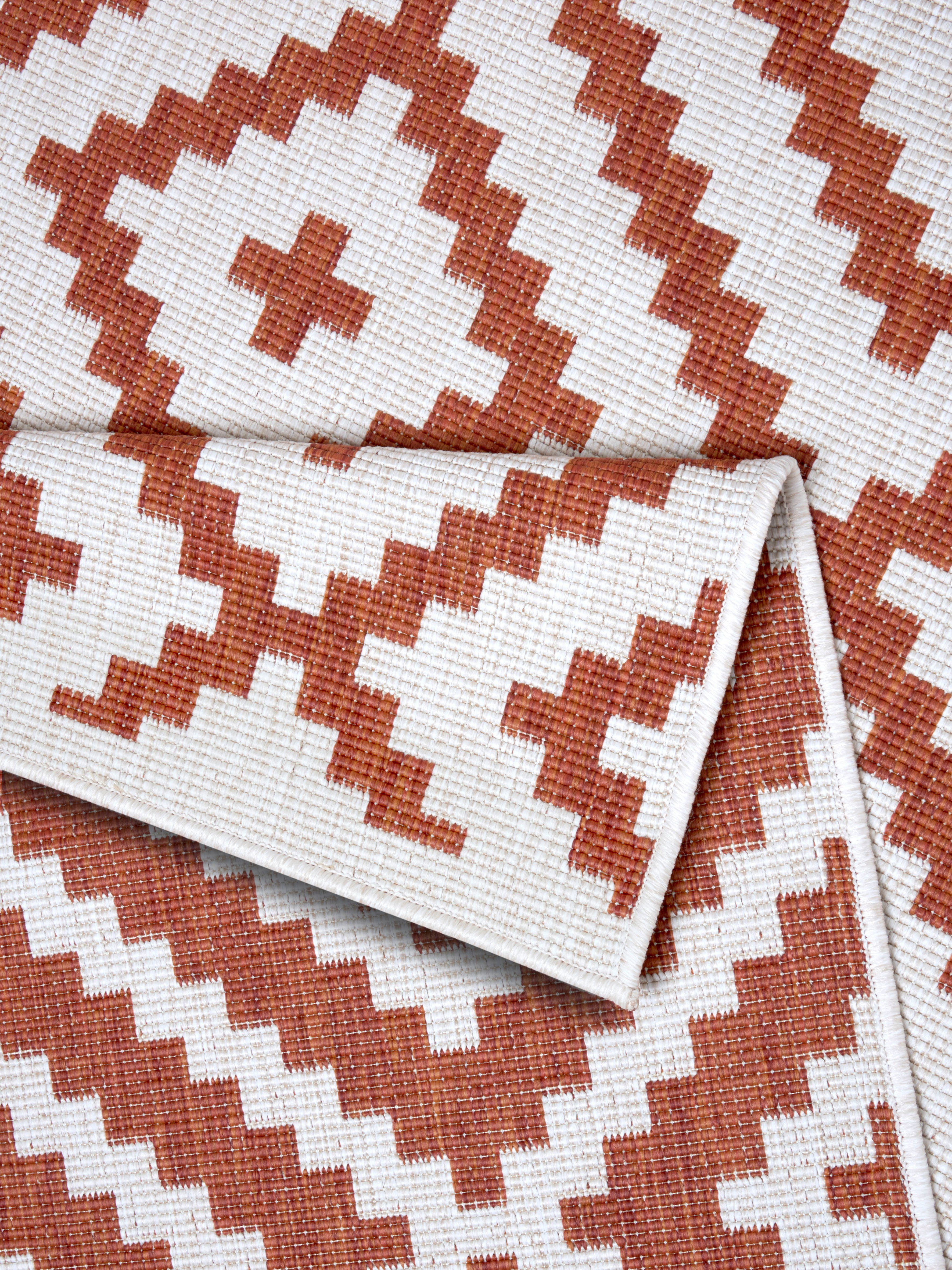 my home Vloerkleed Ronda tweezijdig te gebruiken kleed Sisal-look, platweefsel, in- en outdoor, geometrisch boho design