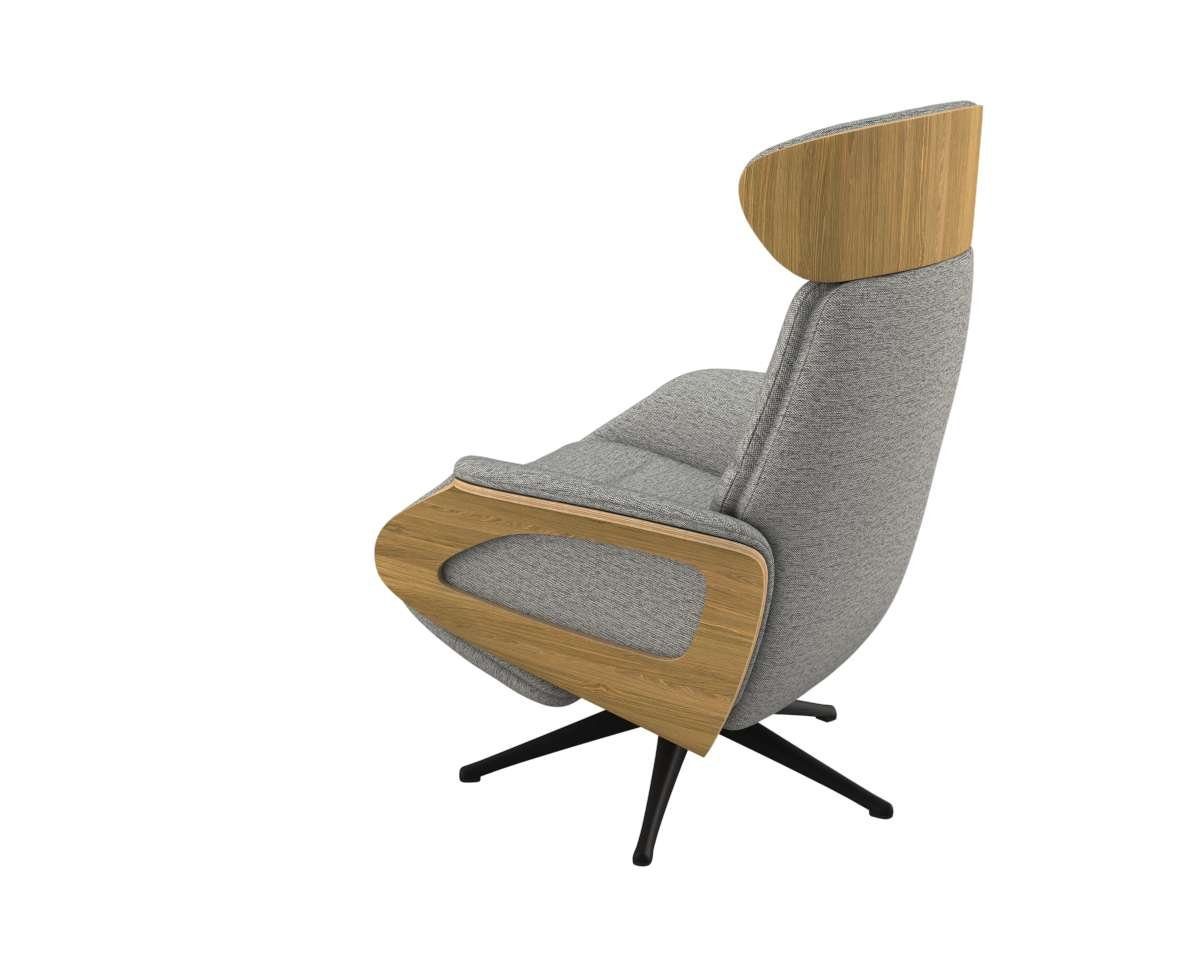FLEXLUX Relaxfauteuil Clement praktische elektrische fauteuil Maat M, elektrische rug- en voetensteun, accu, armleuning Eiken, zwarte poot