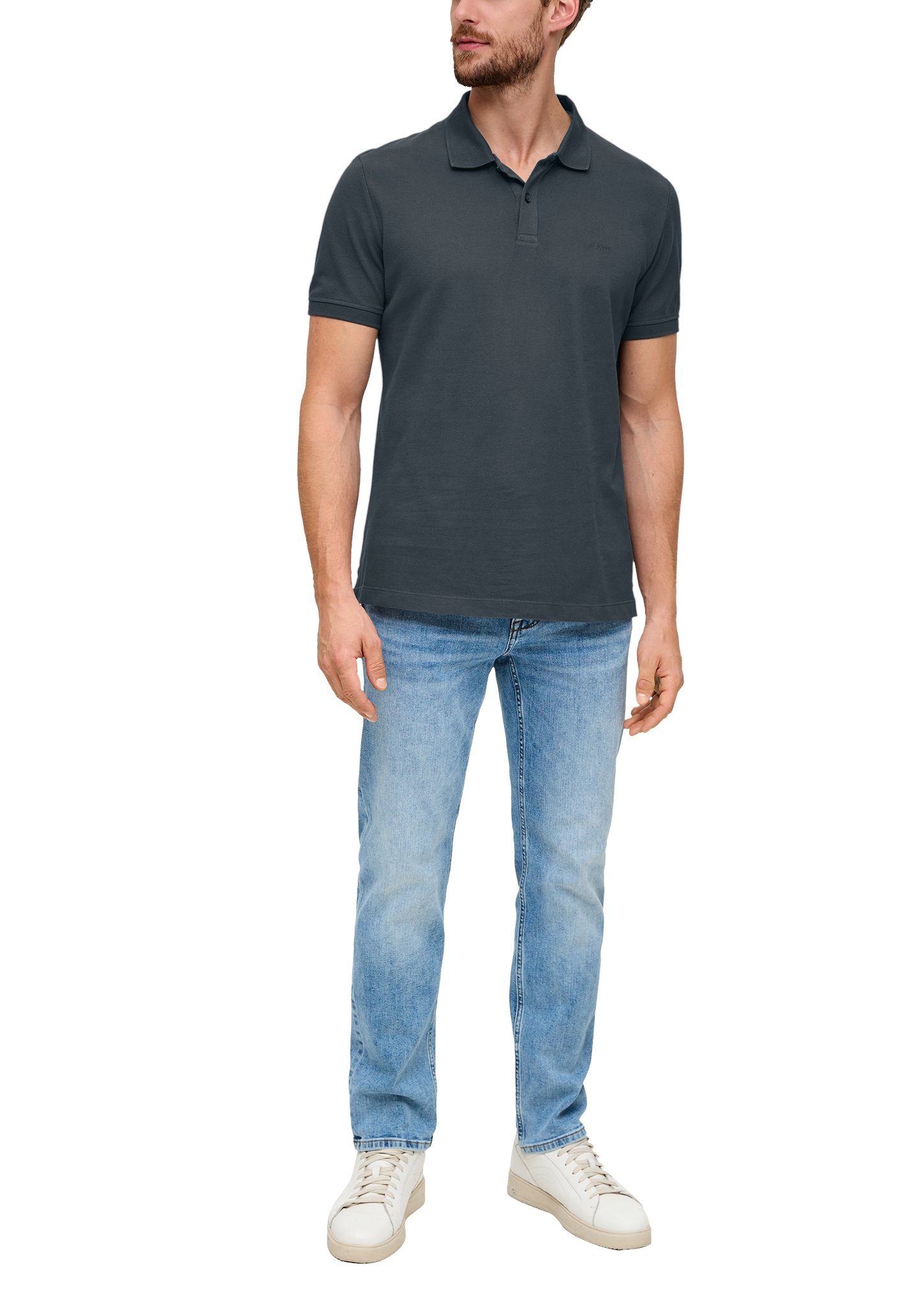 s.Oliver Poloshirt met geborduurd logo