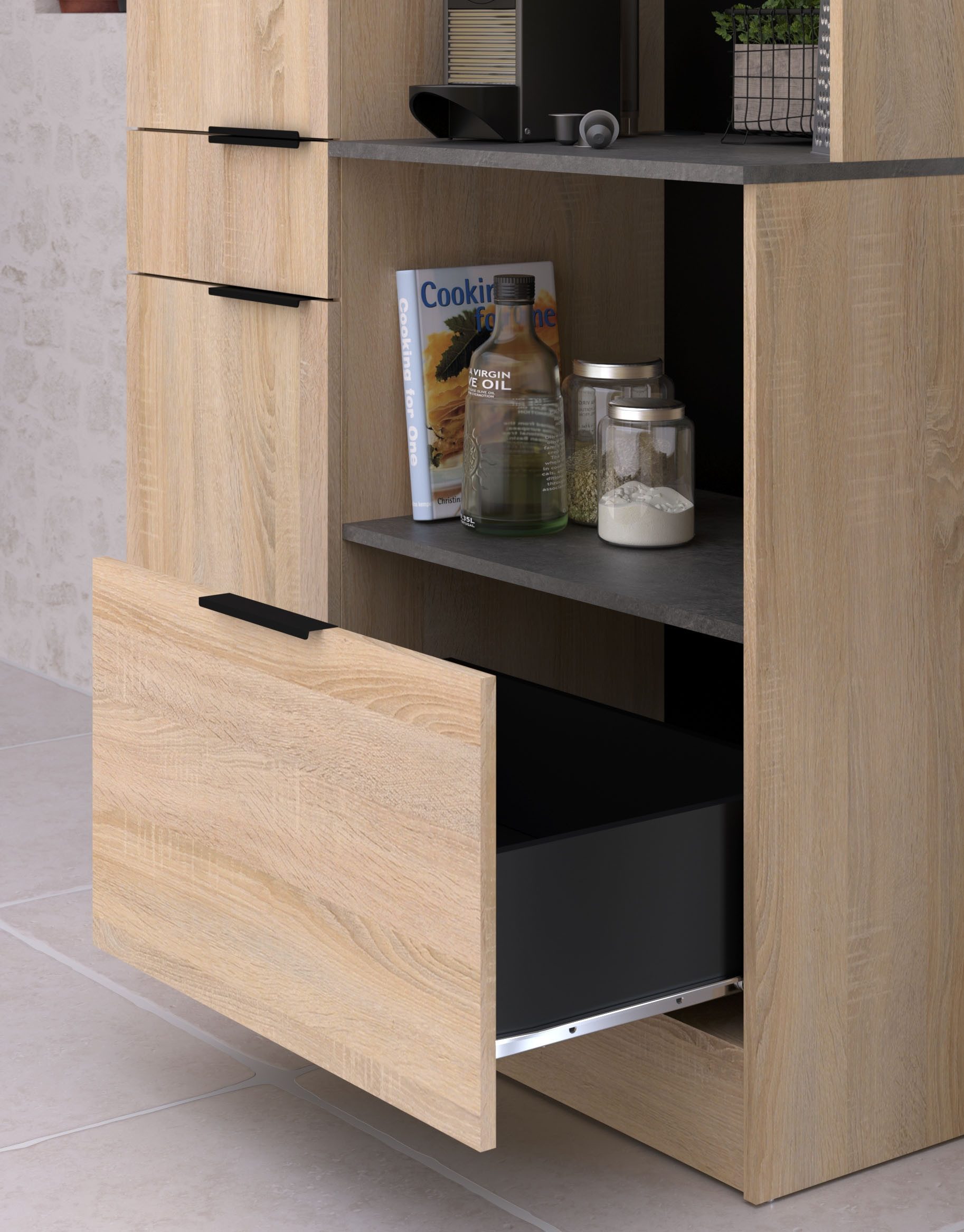 Parisot Kastenset Fumay veel opbergruimte, kabeldoorvoer (set, 2-delig)
