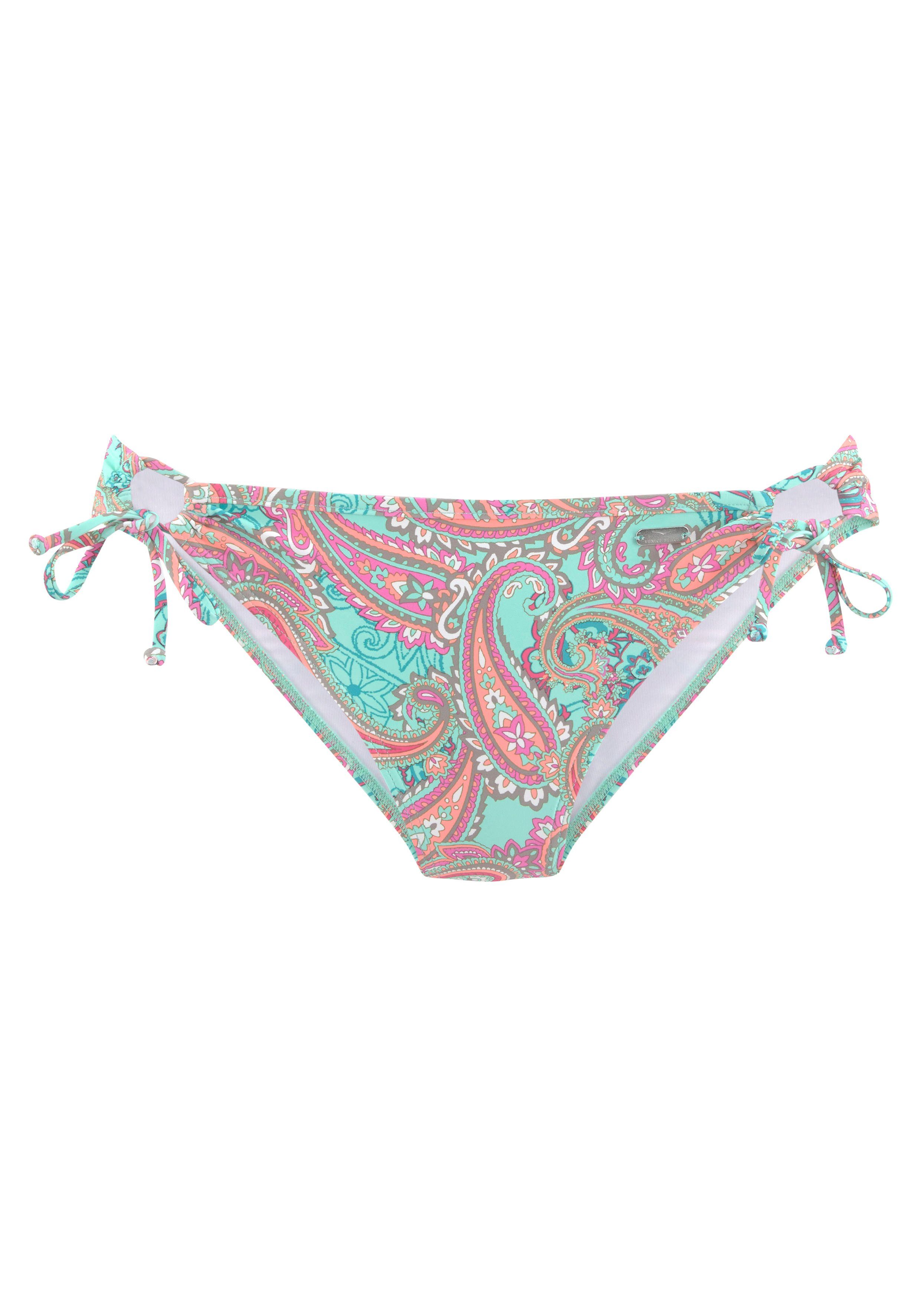Venice Beach Bikinibroekje Paislee aan de zijkant te binden, zachte microvezel, met gerecycled polyamide