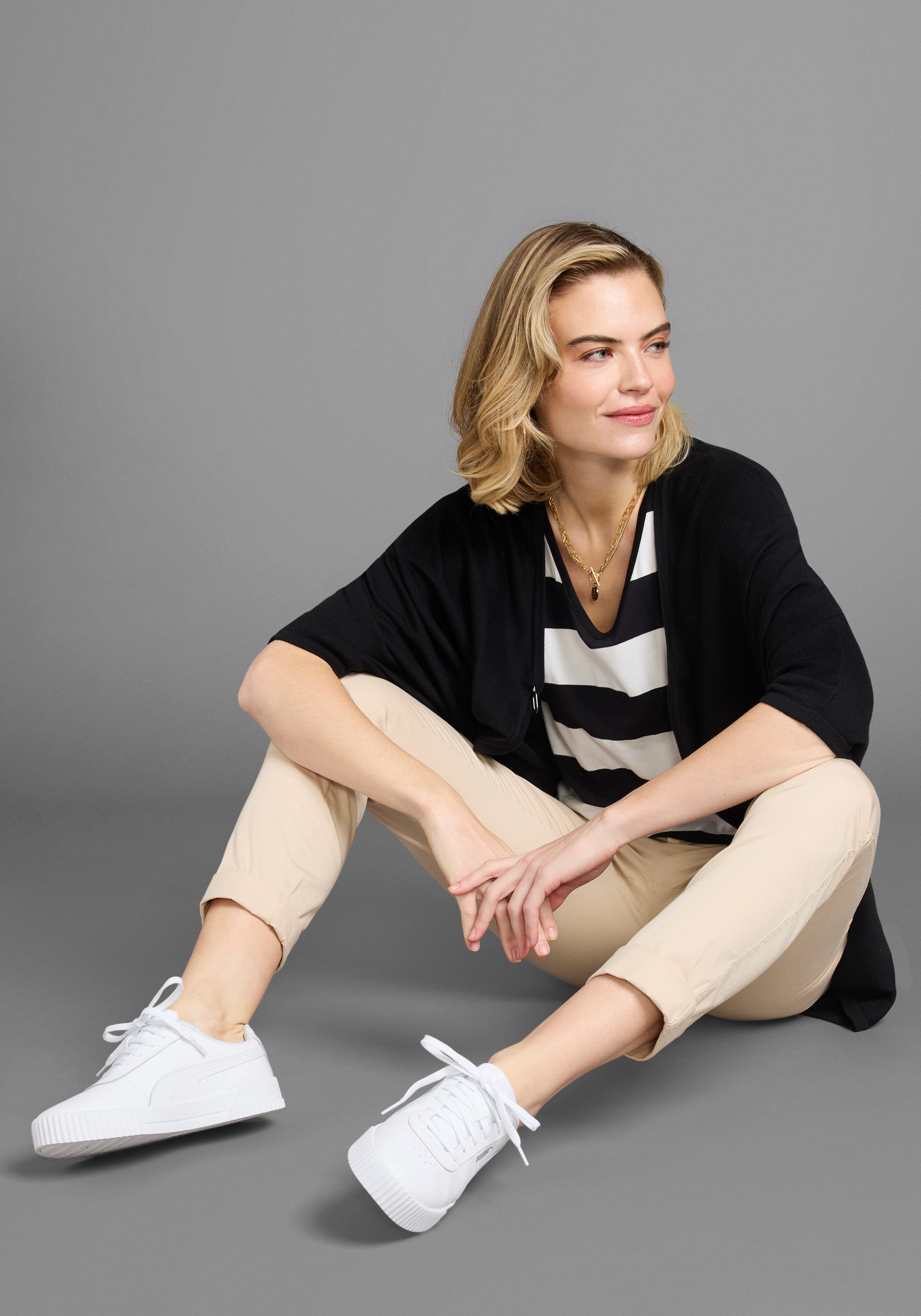 Laura Scott T-shirt in strepenmix