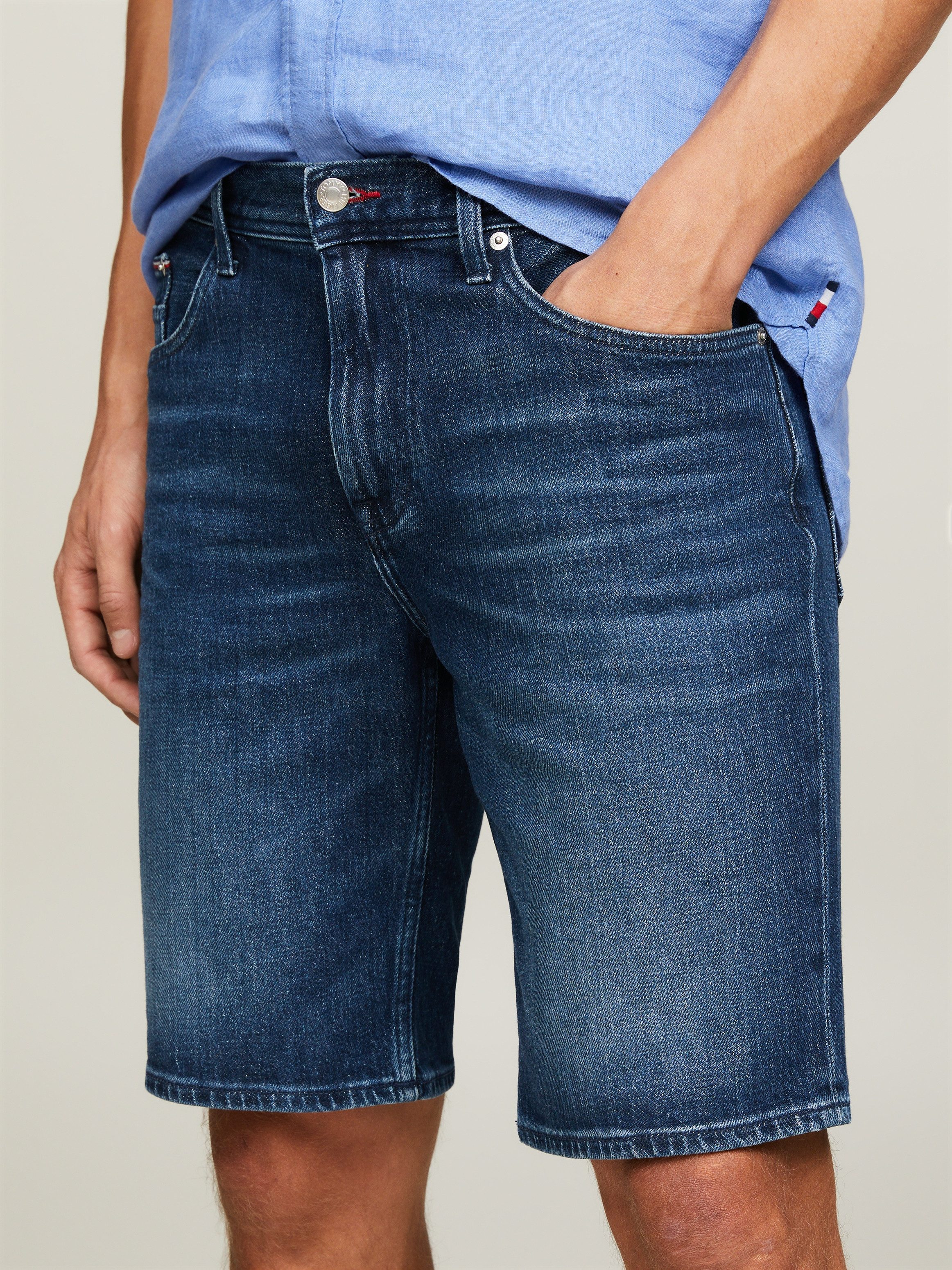 Tommy Hilfiger Jeansshort BROOKLYN SHORT STR Vervagings-effect voor en achter
