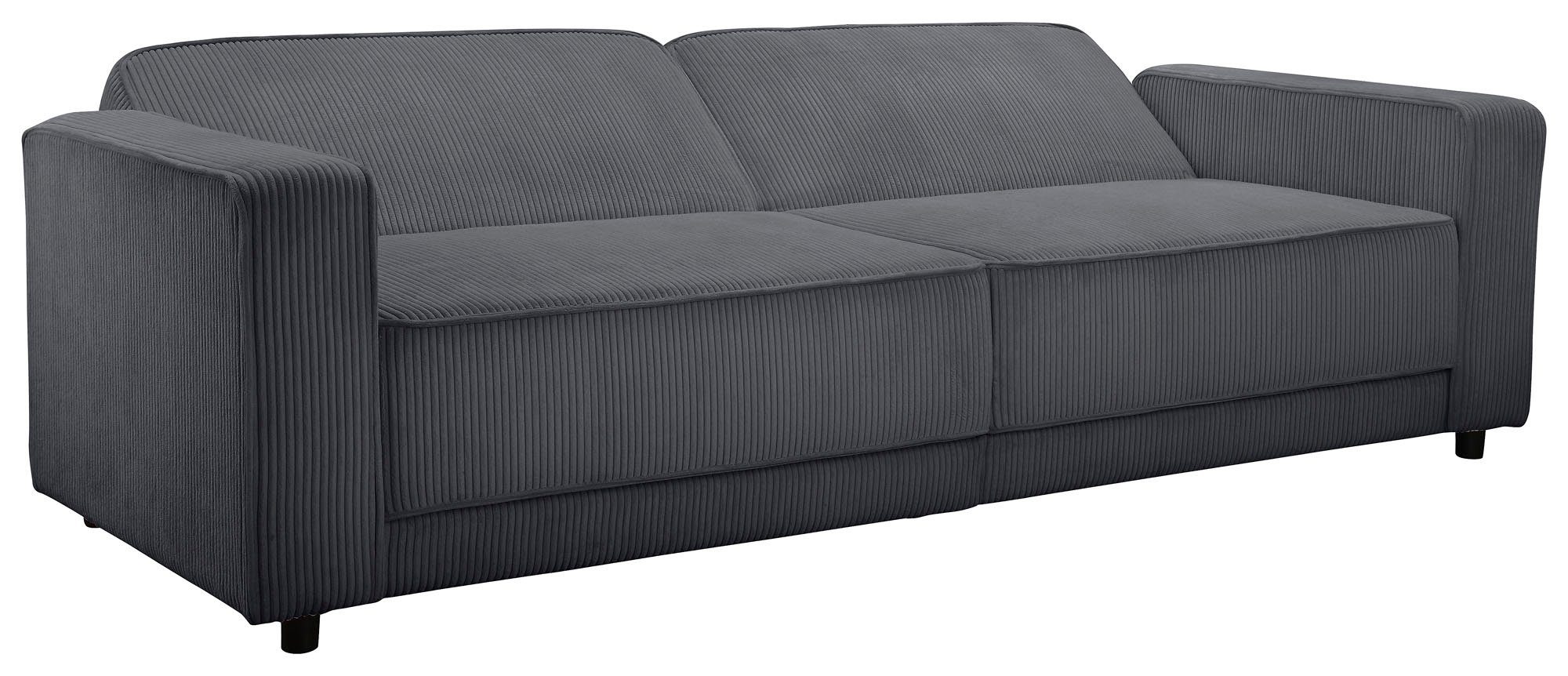 Dorel Home 3-zitsbank Allie slaapbank 225 cm Slaapbank functie (108/190cm), trendy ribfluweel of onderhoudsvriendelijk velours