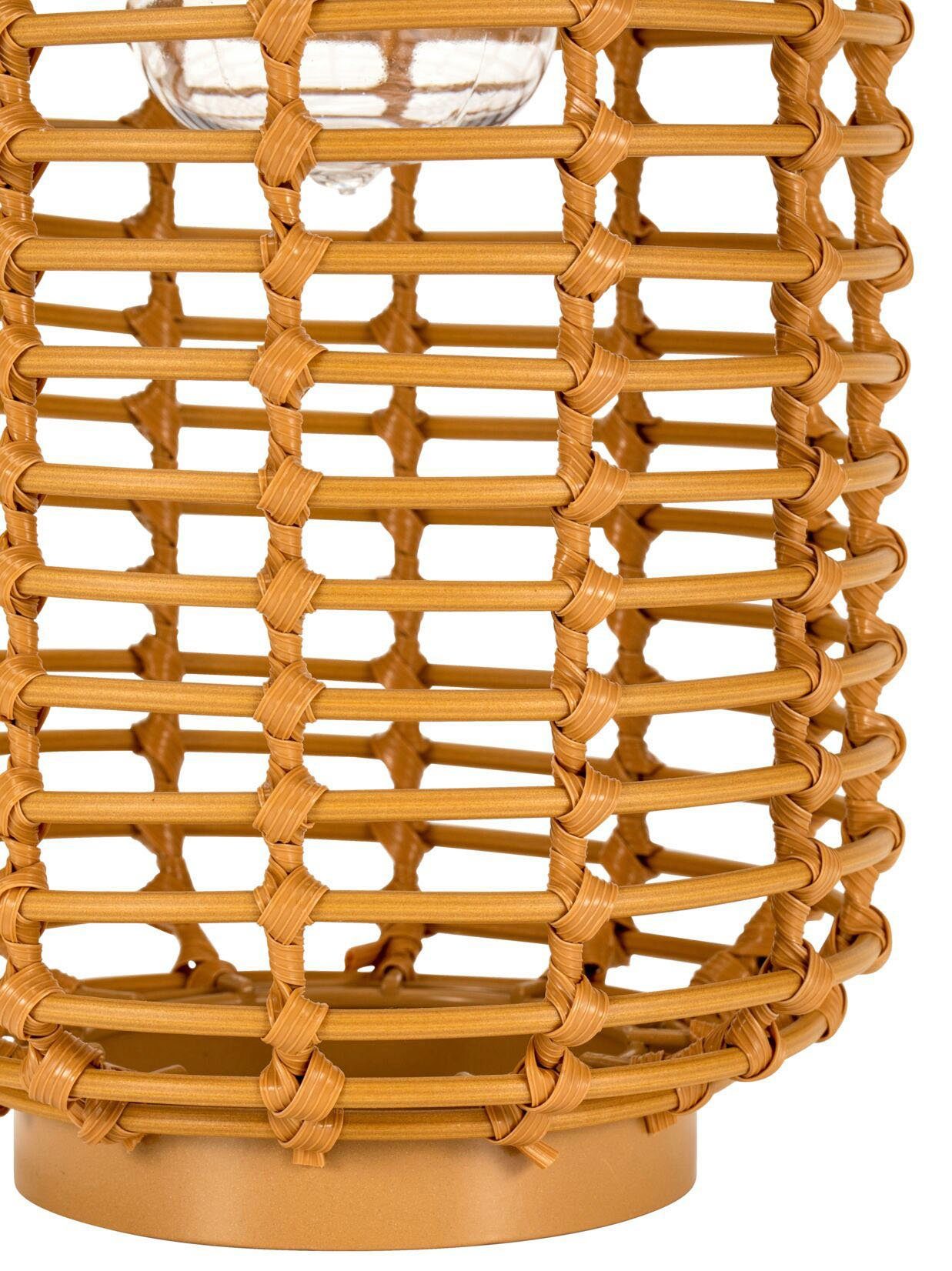 Pauleen Led-lantaarn Sunshine Darling solarlaterne beige rattan/metaal/kunststof