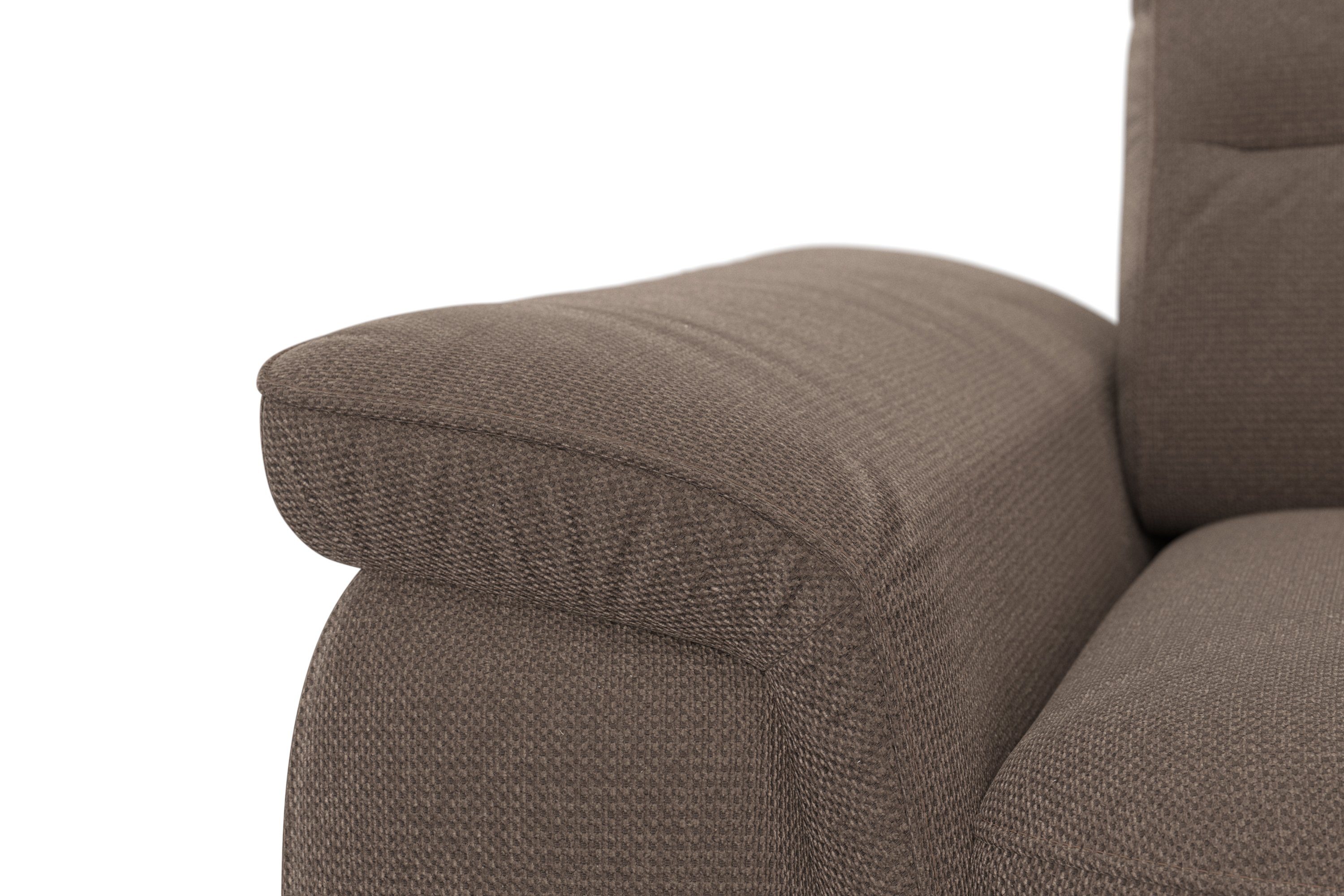 sit&more Hoekbank Sinatra L-vorm optioneel met verstelbare hoofdsteun en armleuning, metalen poten